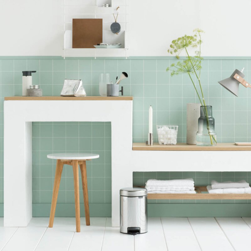 NewIcon pedalbøtte 3L blankt stål