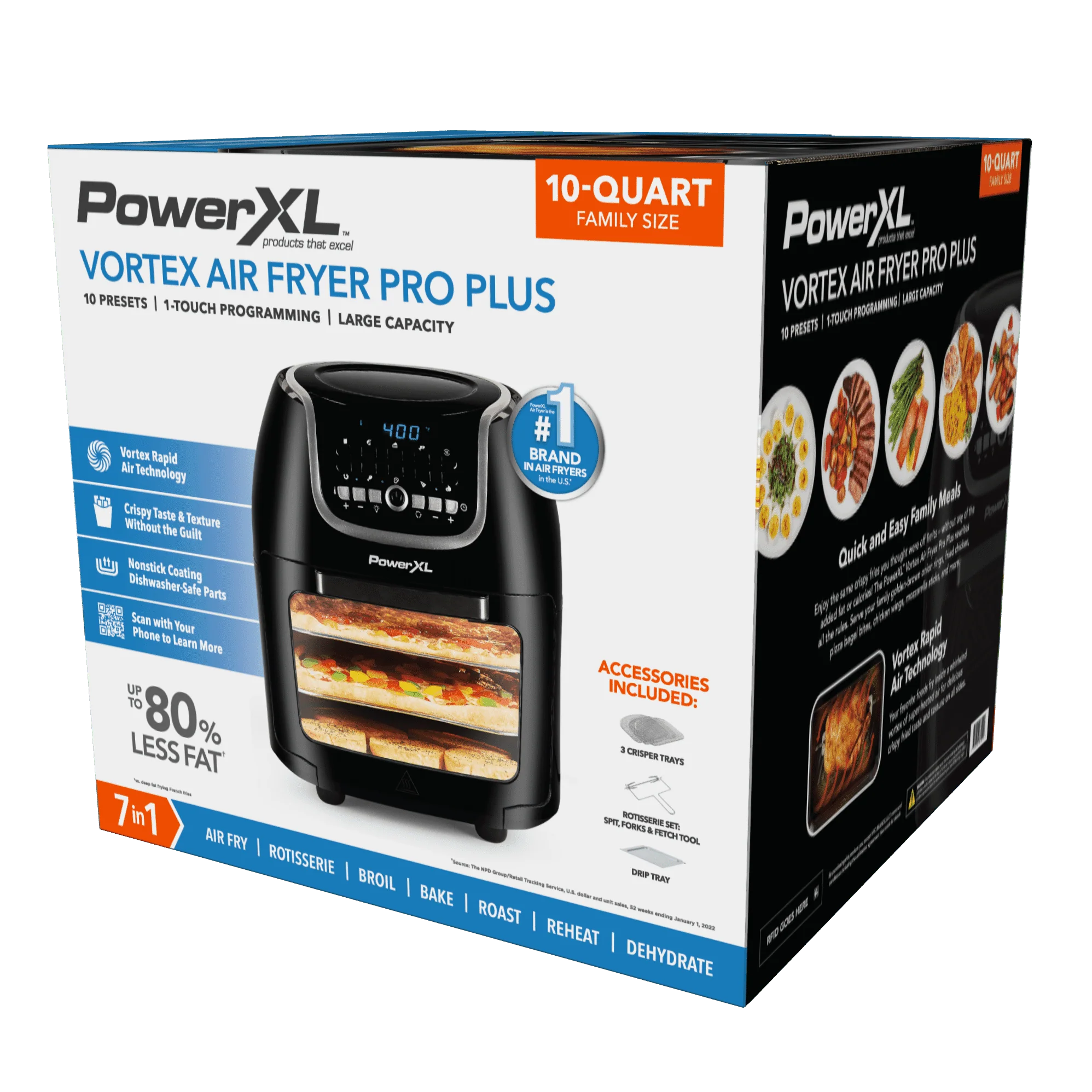 Vortex Air Fryer Pro Plus 10 Quart Capacity, Black, 1700 Watts - Image 4
