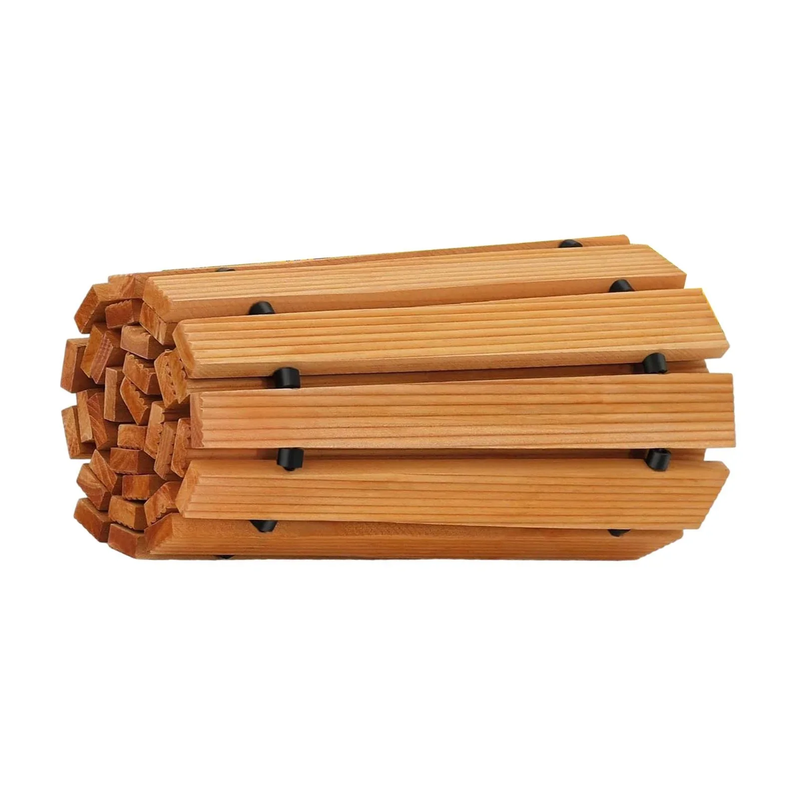 YWMJZEU Wooden Garden Pathway Boardwalk Curved Non Slip Surface (81.1inch Outer Length)