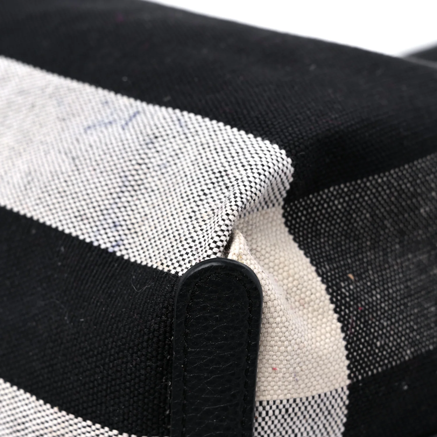 Coated Canvas Mega Check Medium Doodle Tote Black White