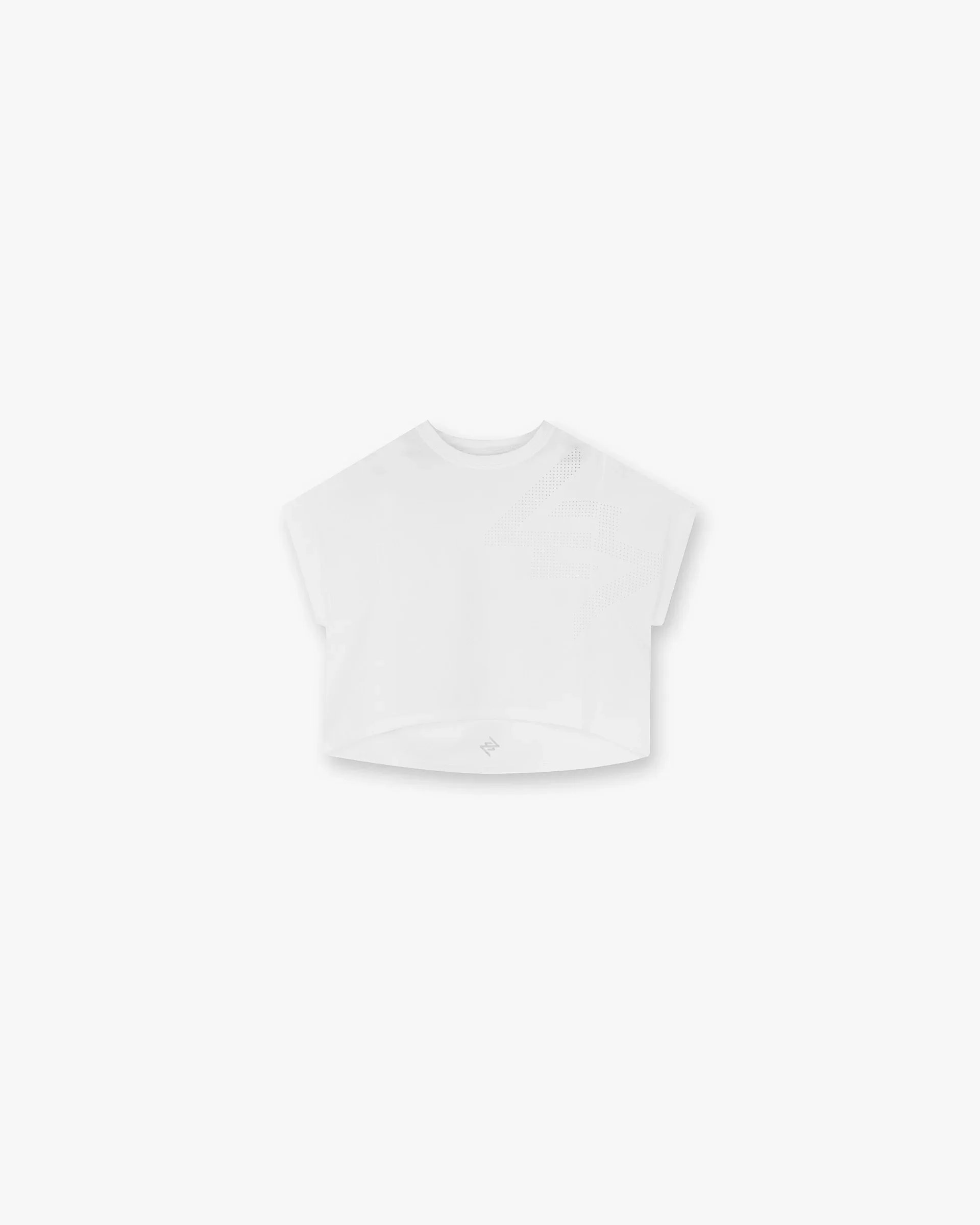 247 Perforated Cropped Training T-Shirt - White