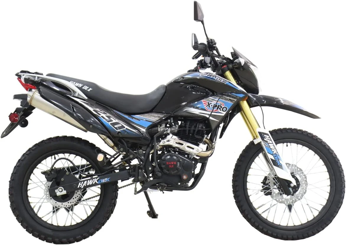 Brand New Hawk Dlx 250cc Dirt Bike, 5 Manual Transmission Electric/Kick Start, 21"/18" Wheels(Green) Image 9