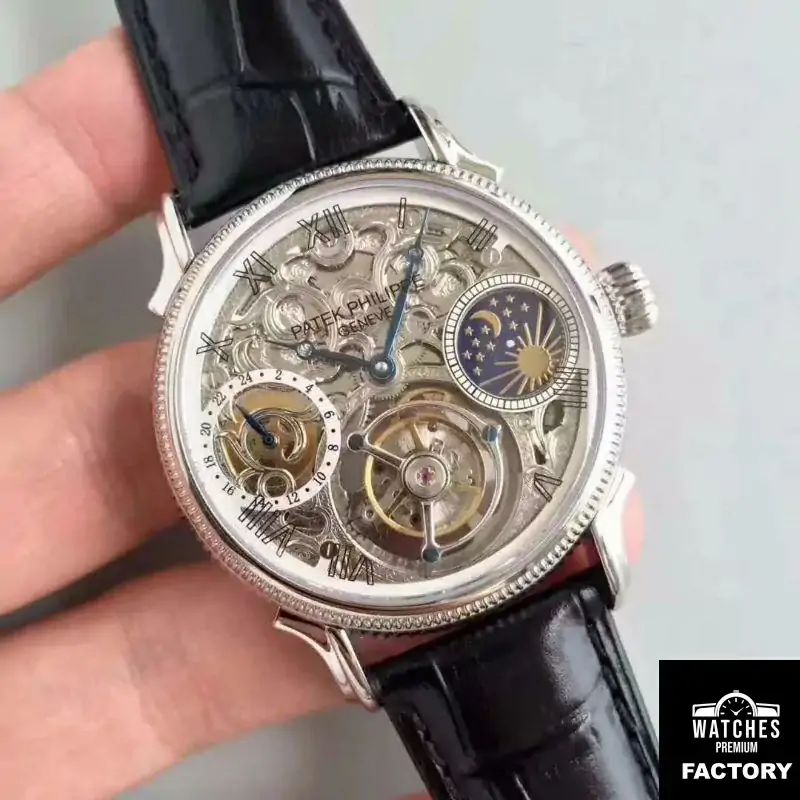 Patek Philippe Tourbillon Moonphase Silver Dial