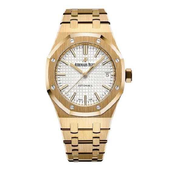 [Super Clone]Audemars Piguet Royal Oak Selfwinding, Silver dial, 37mm, Yellow gold, 15450BA.OO.1256BA.01