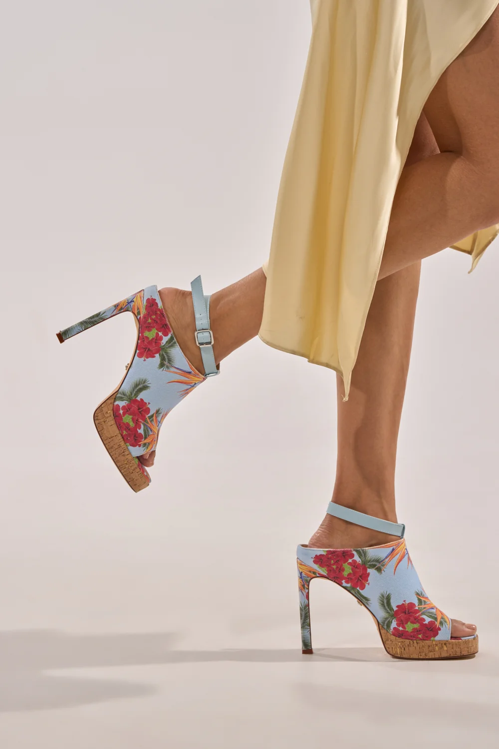 AZALEA WANG MAELIE MULTI FLORAL STILETTO SANDAL - Akira Store