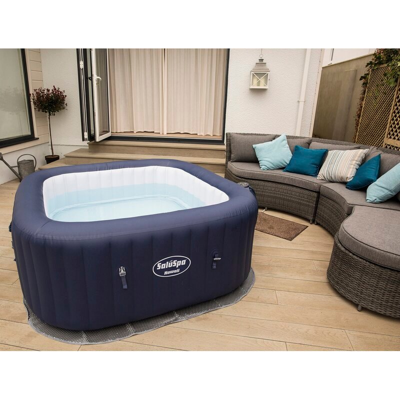 Spa gonflable rond Bestway Saluspa 6 personnes, 60 jets, en vinyle bleu marine