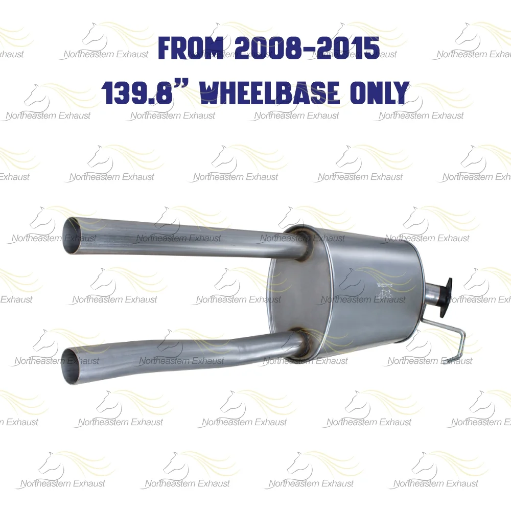 Stainless Steel Exhaust Muffler Assembly Fits 2007 2015 Nissan Titan 5 6L 139 8'' W B Direct Fit Image 5