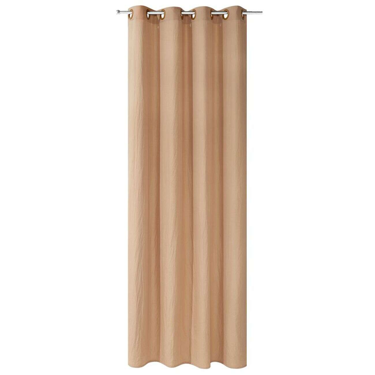 Rideau uni touché peau de pêche avec anneaux 140x240cm (3 modèles)