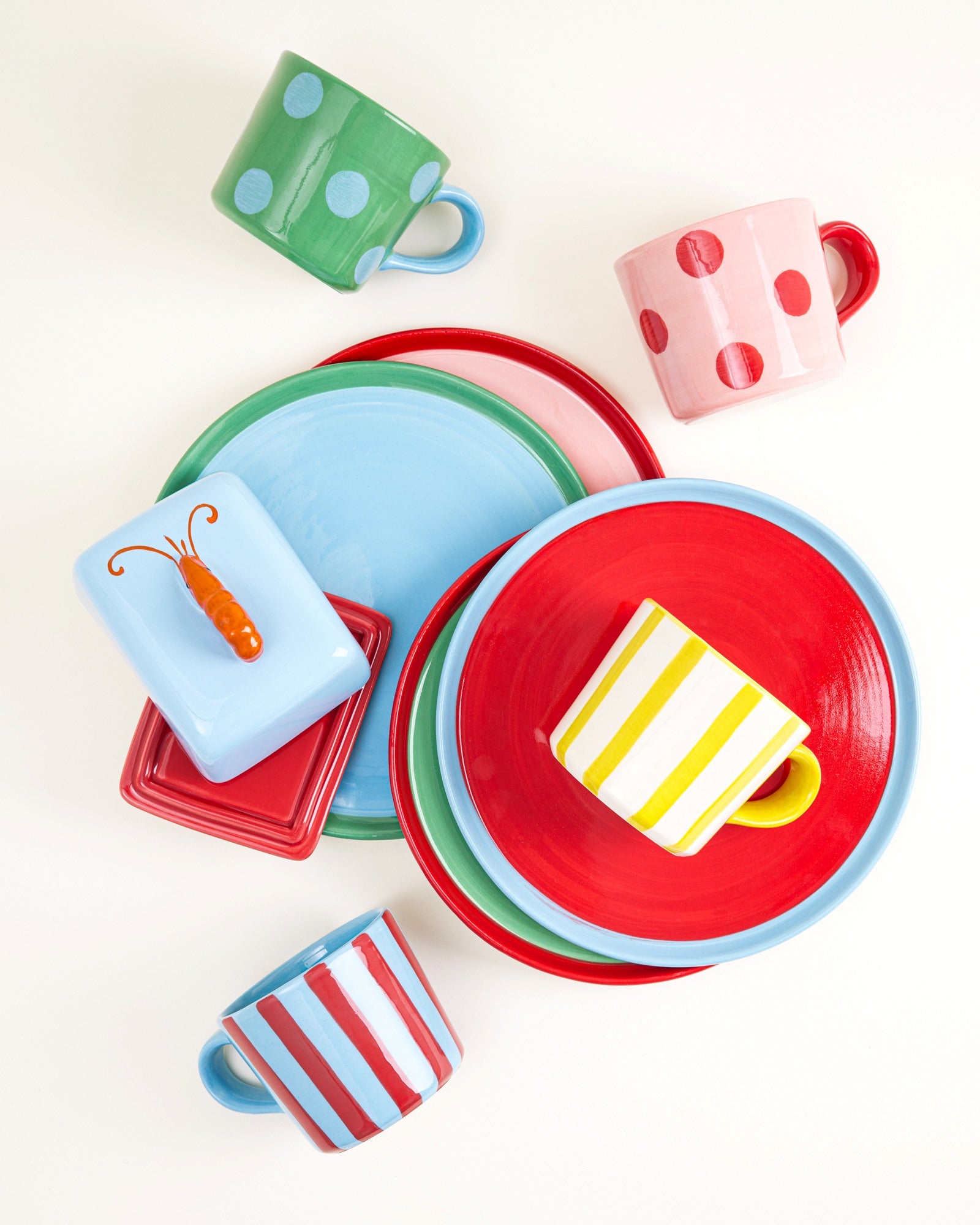 MAM X ISIS MARIA - TABLEWARE SET PALM WAVE MIX 9 PIECES