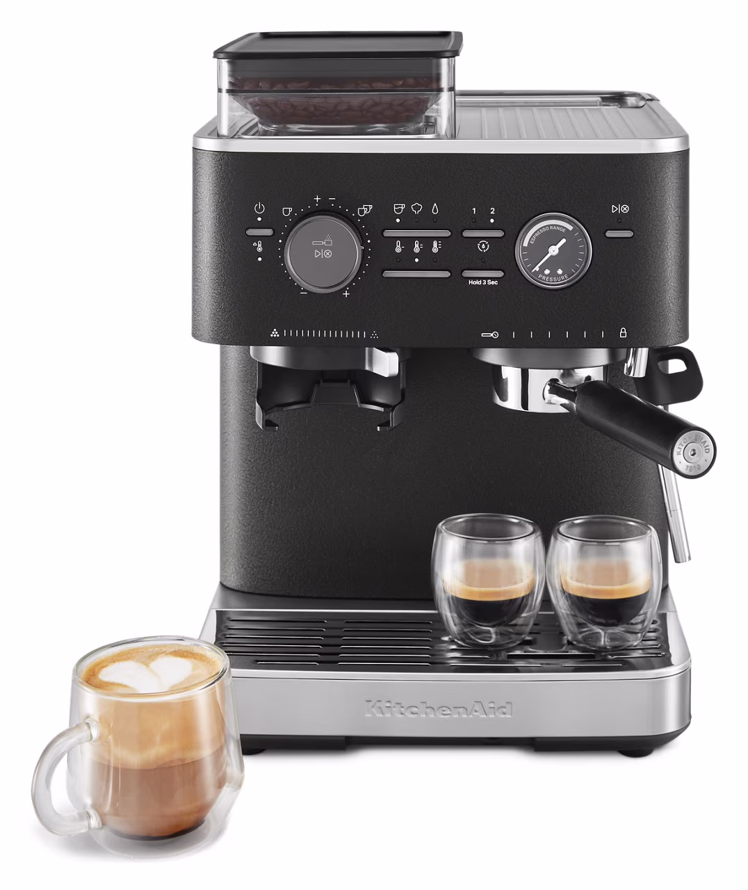 Semi Automatic Espresso Machine with Burr Grinder, KES6551(Candy Apple Red) - Image 7