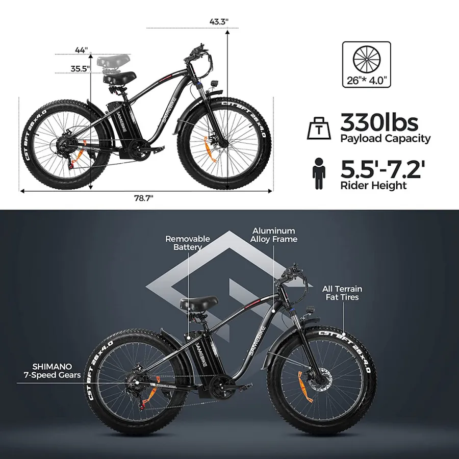 🔥Liquidation🔥✨Vélo électrique d'extérieur avec batterie au lithium 48V / 15Ah✨