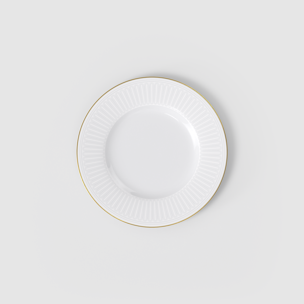 Chateau Septfontaines Salad/ Dessert Plate - White, 8.9'', Premium Bone Porcelain