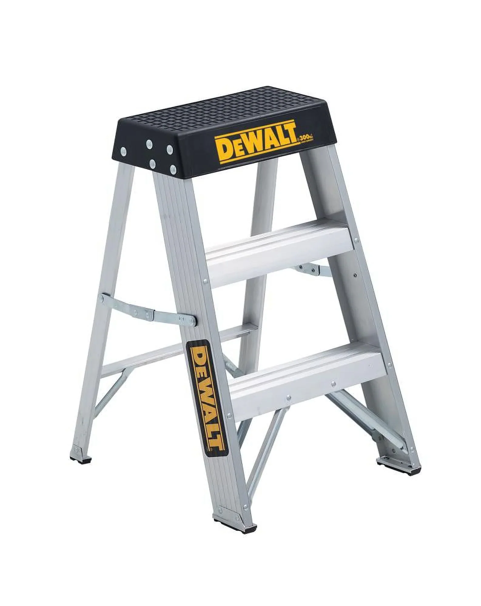 DEWALT DXL2010-02 2 Steps, Aluminum Step Stool, 300 lb. Load Capacity, Silver