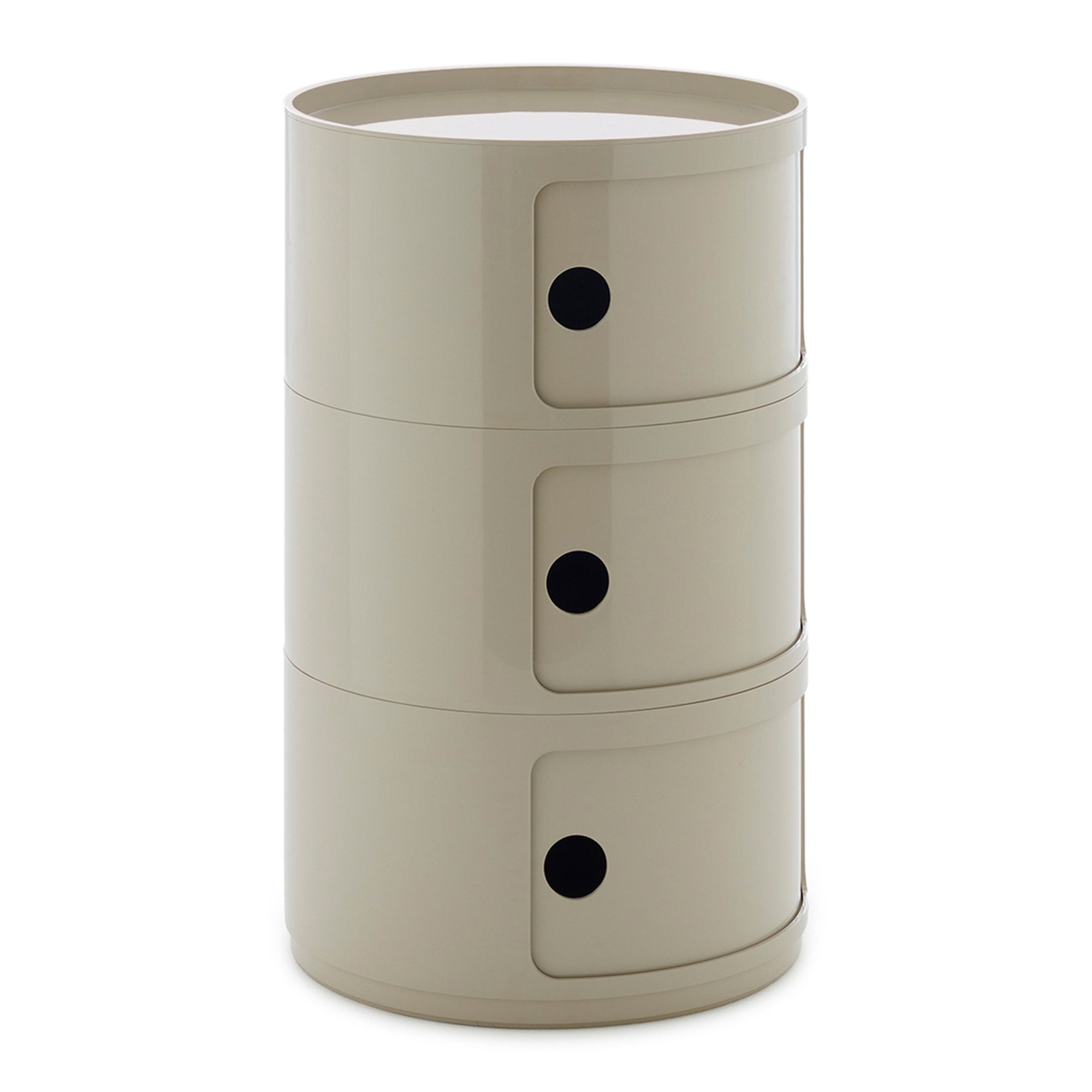 Kartell Componibili Kast Ø 42 cm - 3 Modules - Duifgrijs