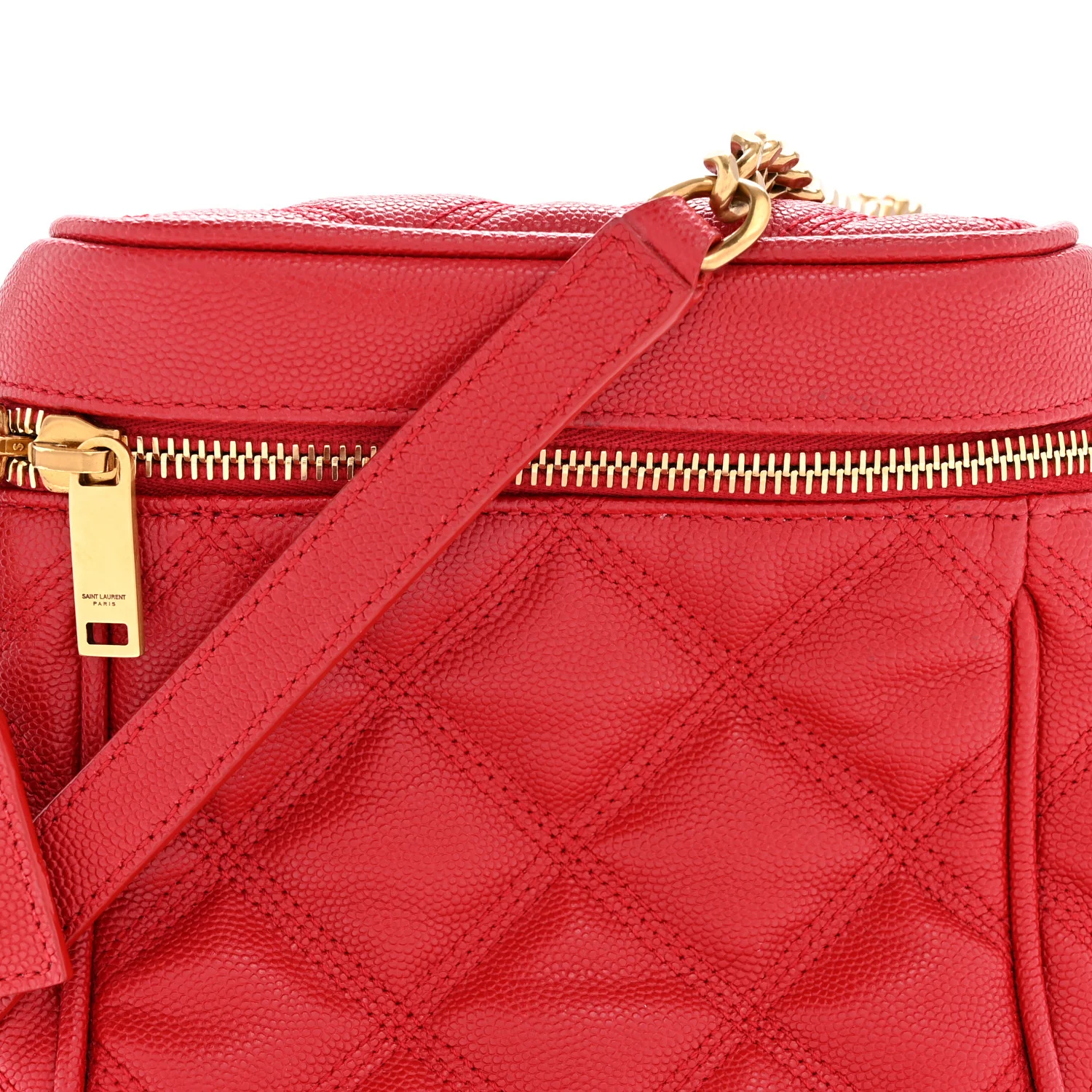 Grain de Poudre Quilted 80's Vanity Bag Rouge Eros