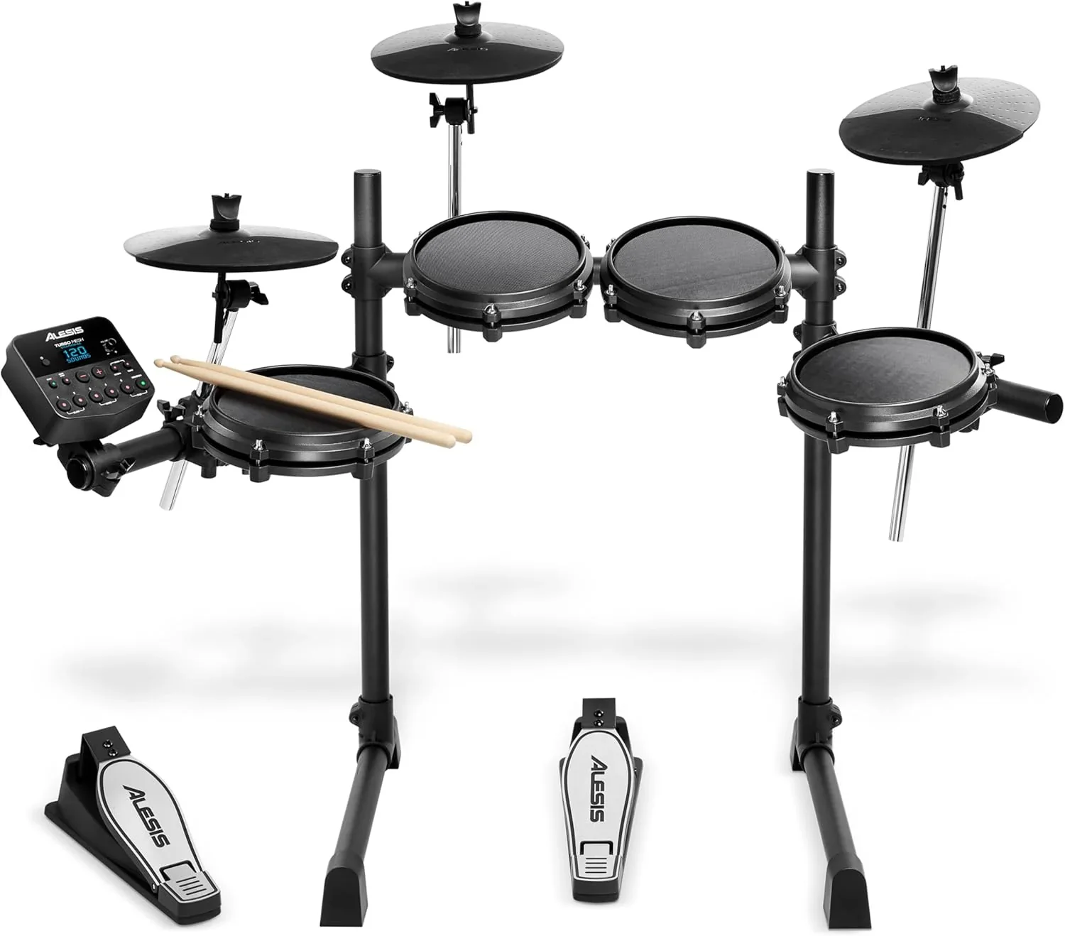 Alesis Turbo Mesh Kit - Batterie électronique avec plus de 100 sons et pads de batterie en mesh