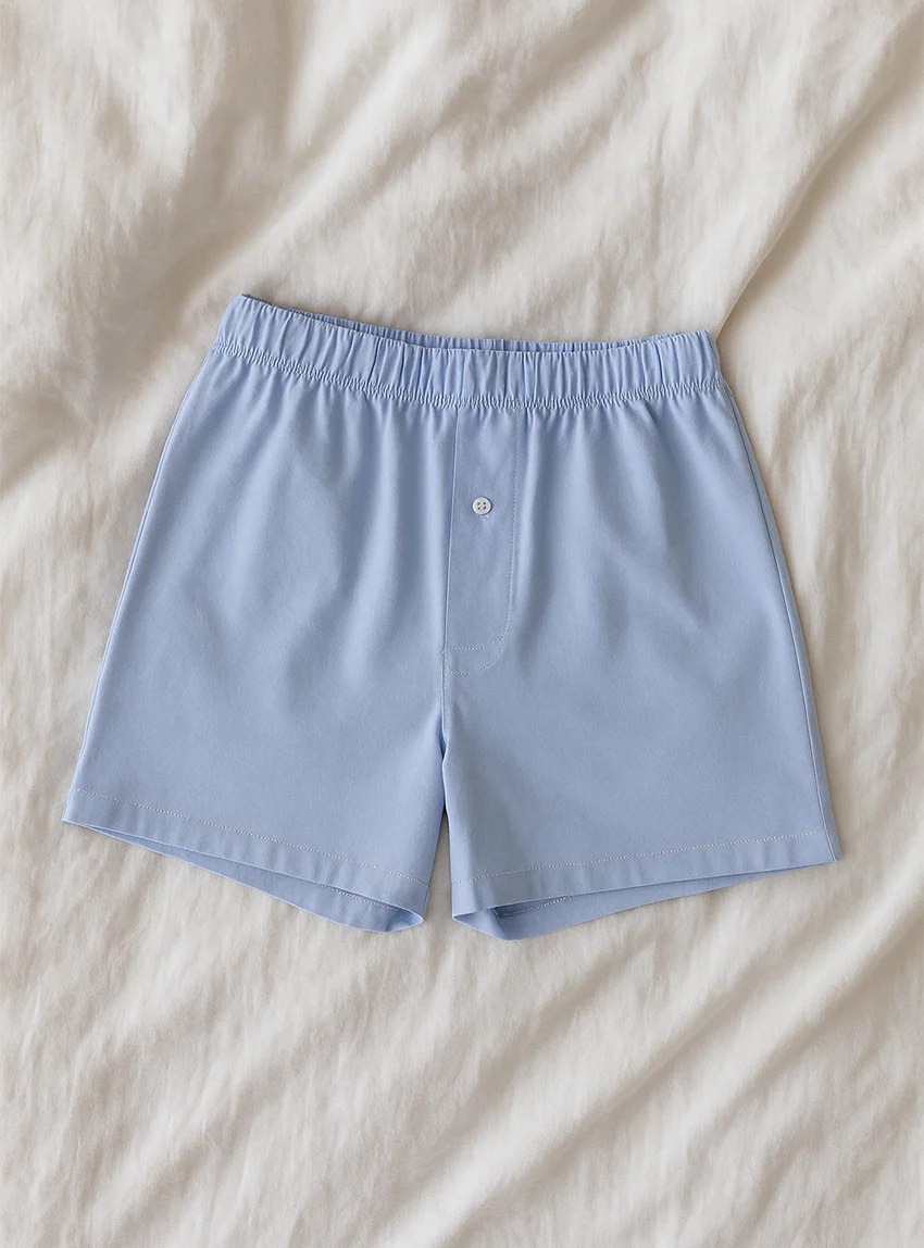 Caleçon homme en coton bleu