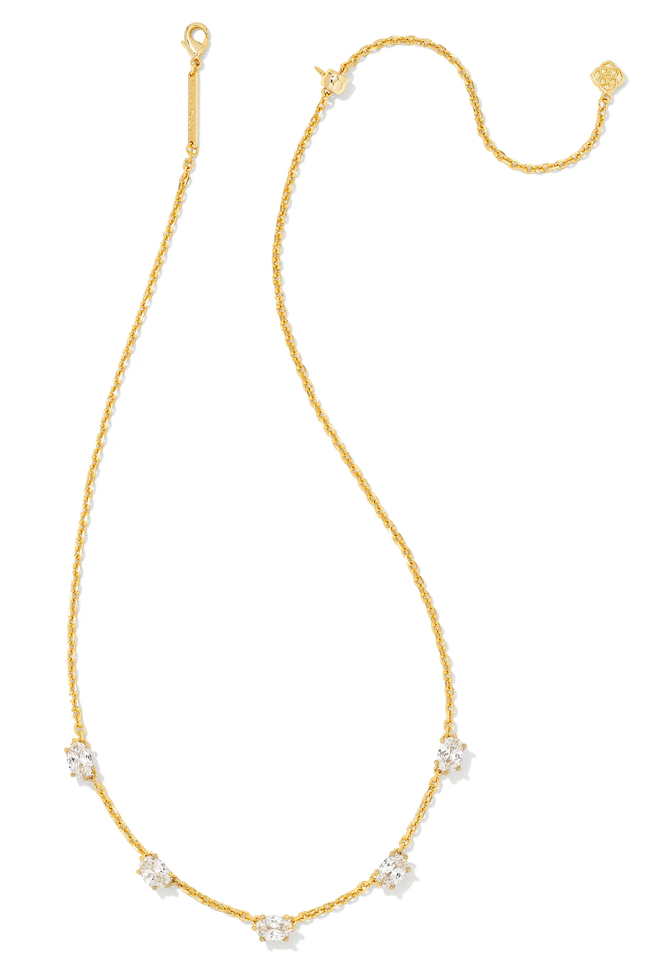 KENDRA SCOTT Cailin Gold Pendant Necklace Gold White Crystal