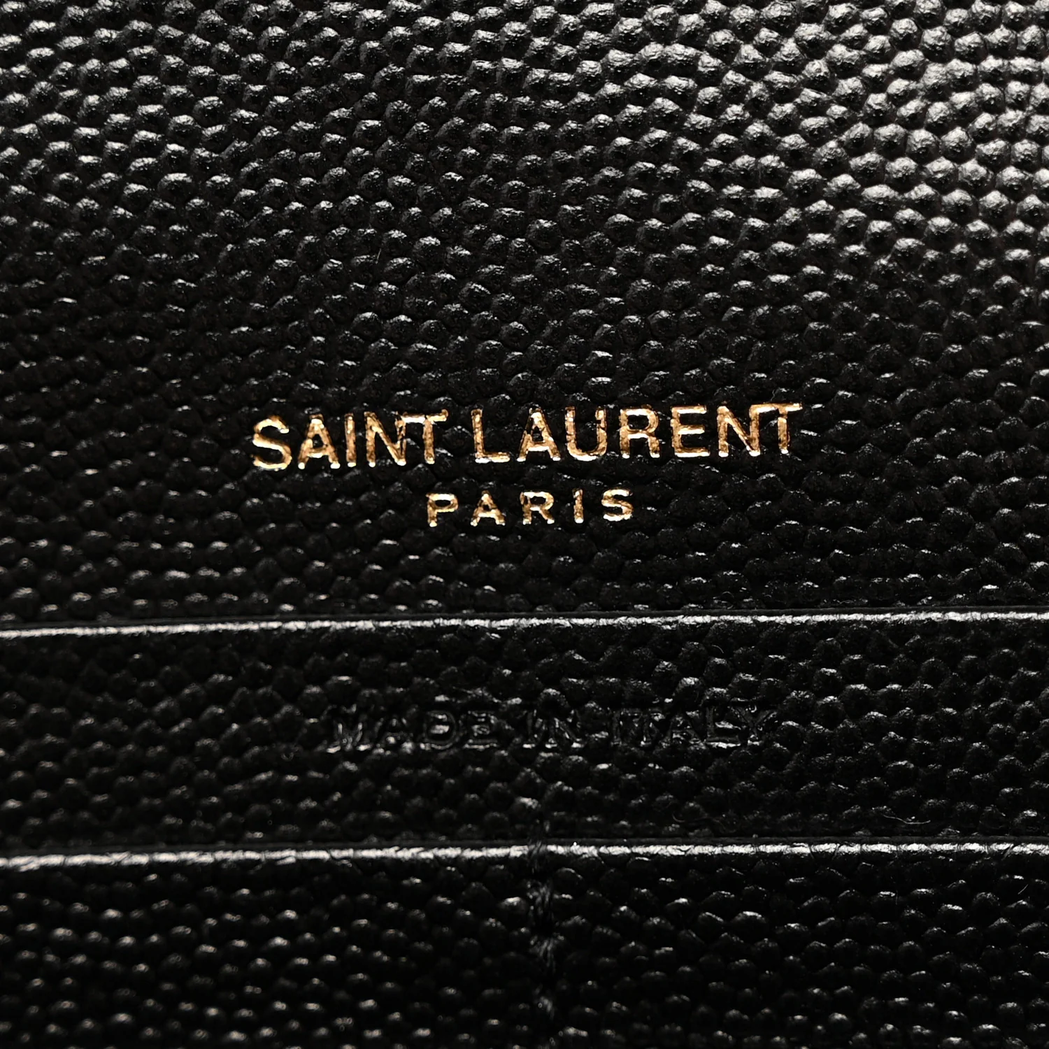 Grain De Poudre Matelasse Chevron Monogram Chain Wallet Black