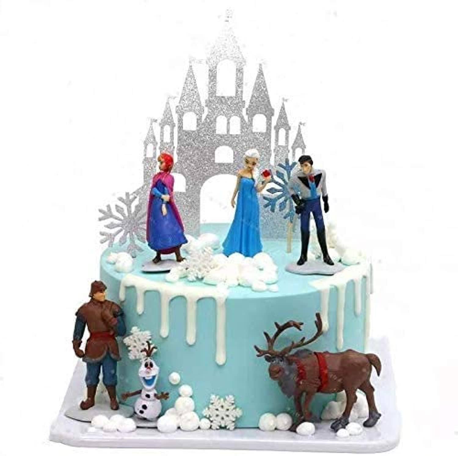Frozen Cake Topper Figures Set 6pcs Frozen Cake Decorations for Frozen Party Supplier Birthday
