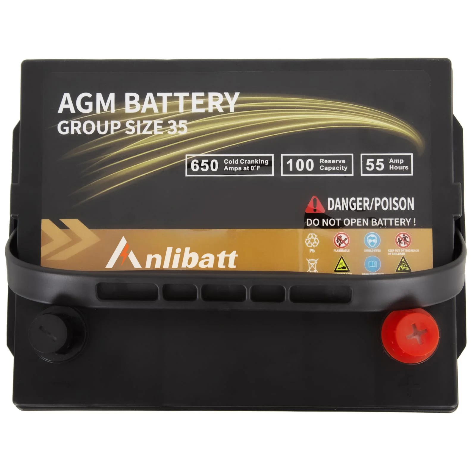 Platinum AGM Group 35 Battery, 12 Volt 650 CCA 55Ah 100RC Rechargeable Automotive Batteries for Car - Image 5