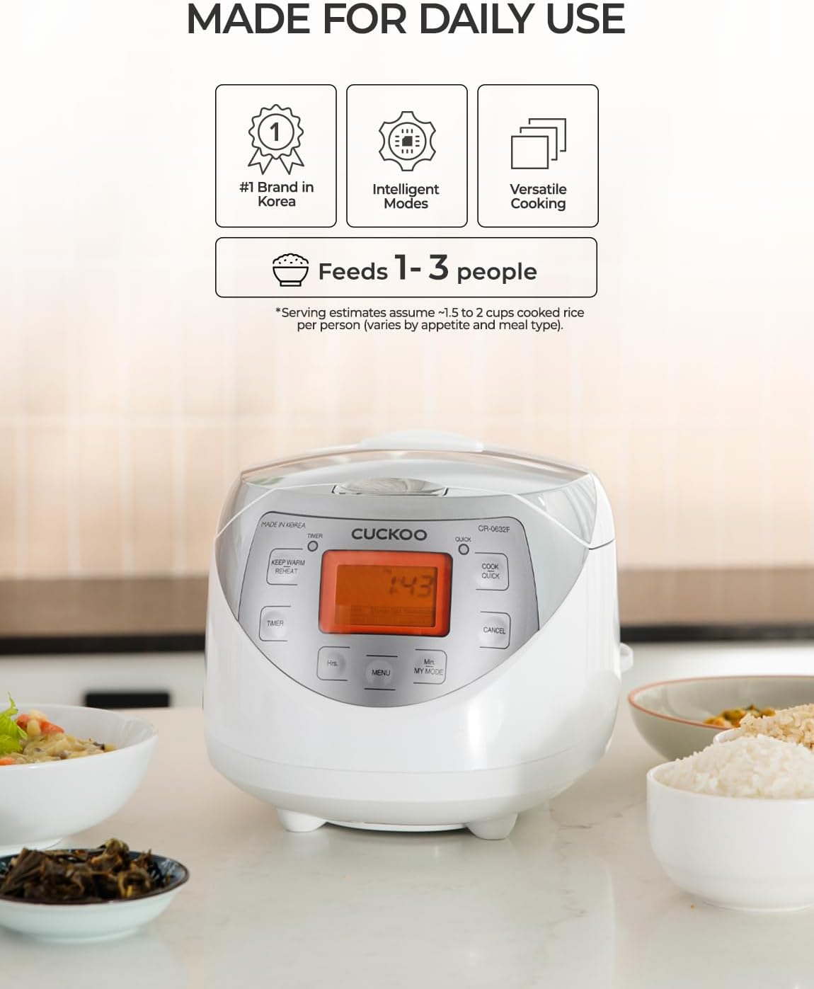 CUCKOO Micom Fuzzy Logic Rice Cooker, 12-Cup Cooked, Silver, CR-0632F