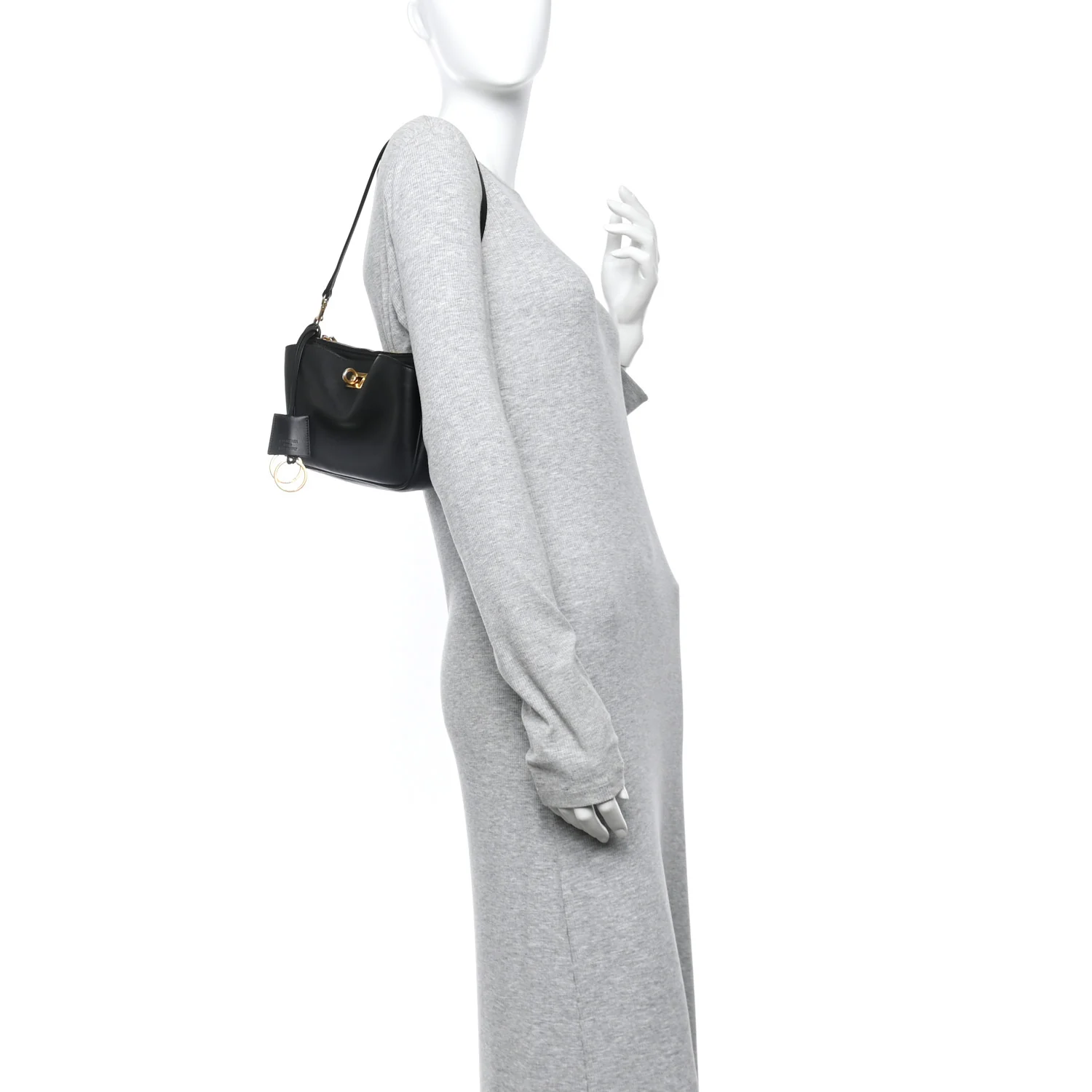 Natural Smooth Calfskin Rodeo Sling Pochette Black