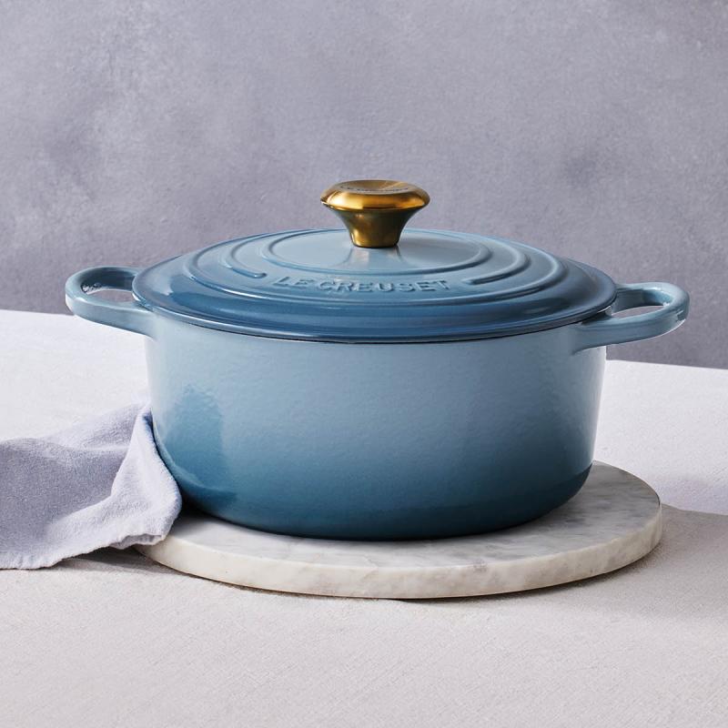 Signature rund gryte 6,7L chambray/gull