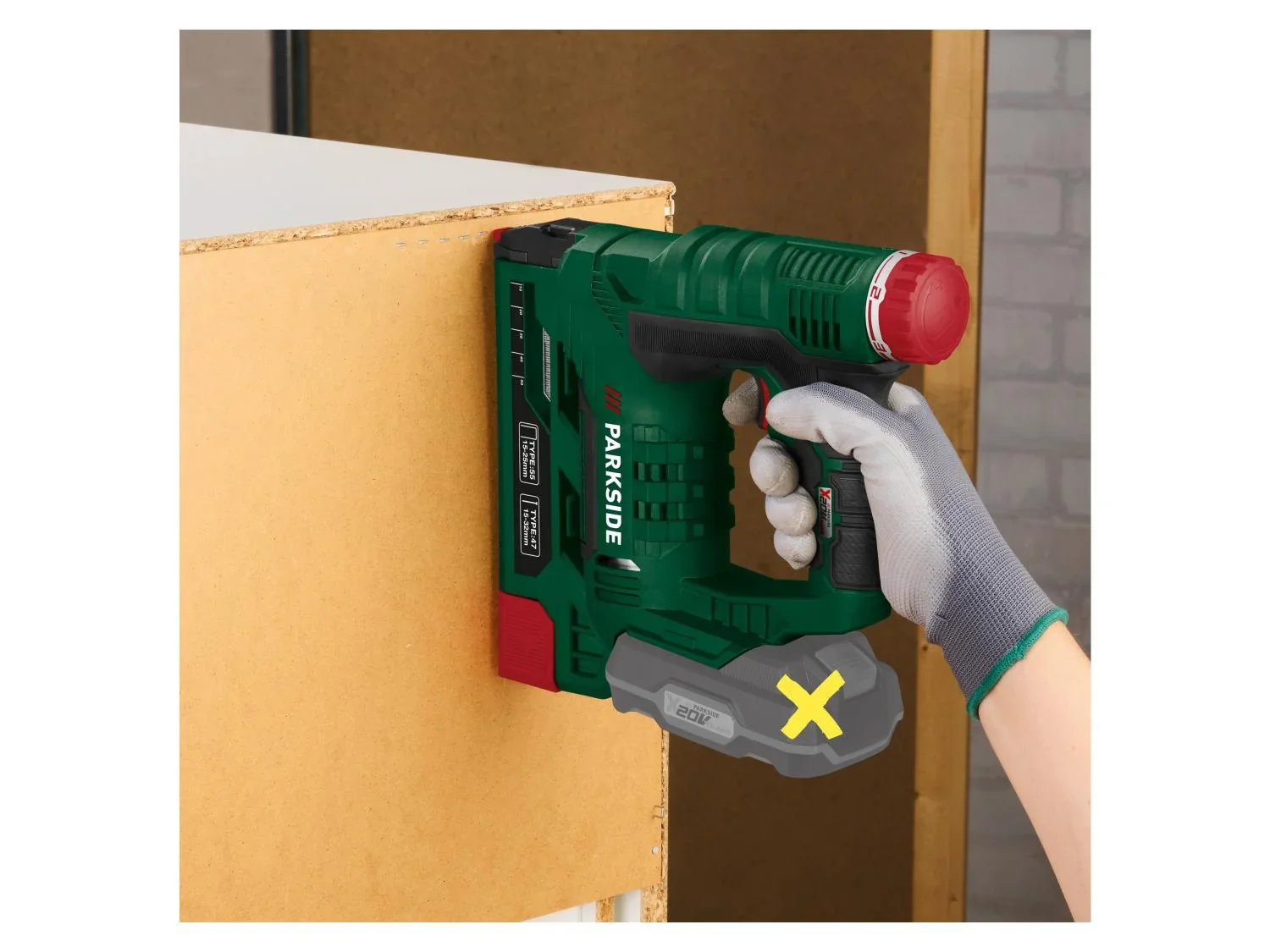 PARKSIDE Agrafeuse sans fil PAT 20-Li A1, 20 V
