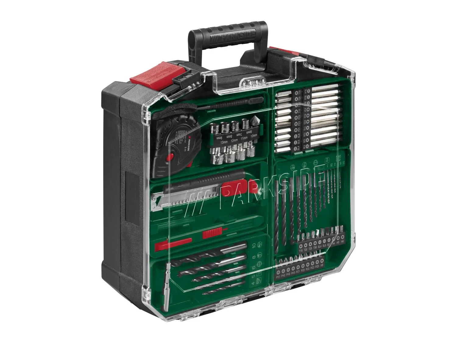 PARKSIDE Set perceuse-visseuse sans fil et 75 accessoires + 2 batteries + chargeur, 12 V