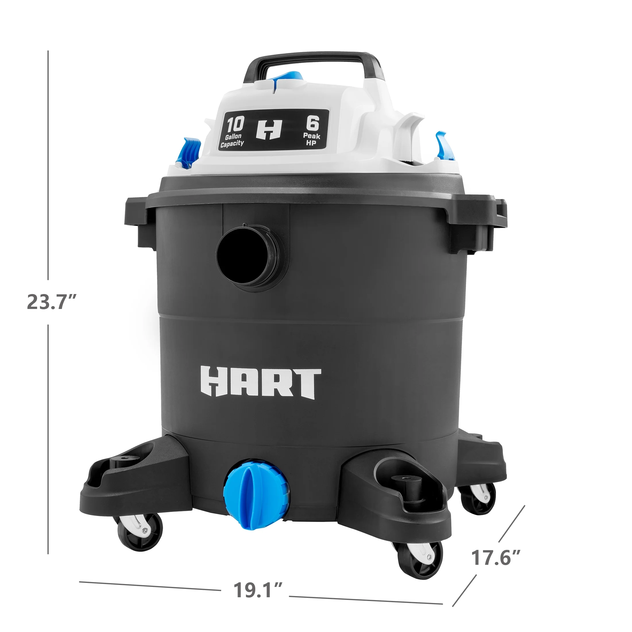 10 Gallon 6 Peak HP Poly Wet/Dry Vacuum, VOC1012PF 3702 - Image 3