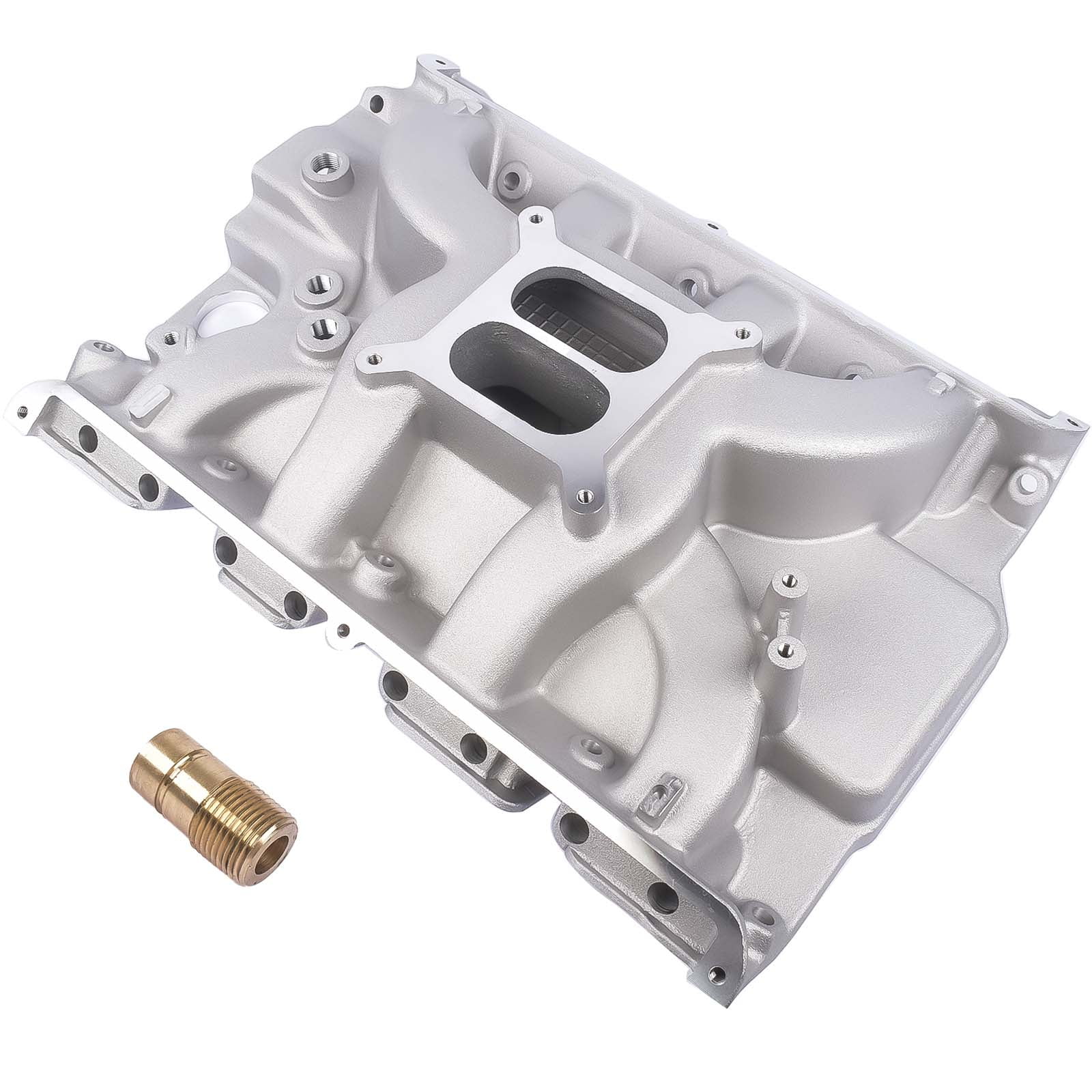 Aluminum Dual Plane Intake Manifold Satin 7105 for Ford FE 390, 406, 410, 427 428ci - Image 3