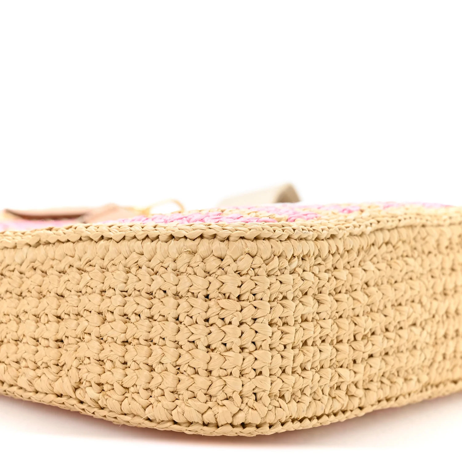 Yarn Raffia Effect Crochet Striped Re-Edition 2005 Shoulder Bag Naturale Petalo