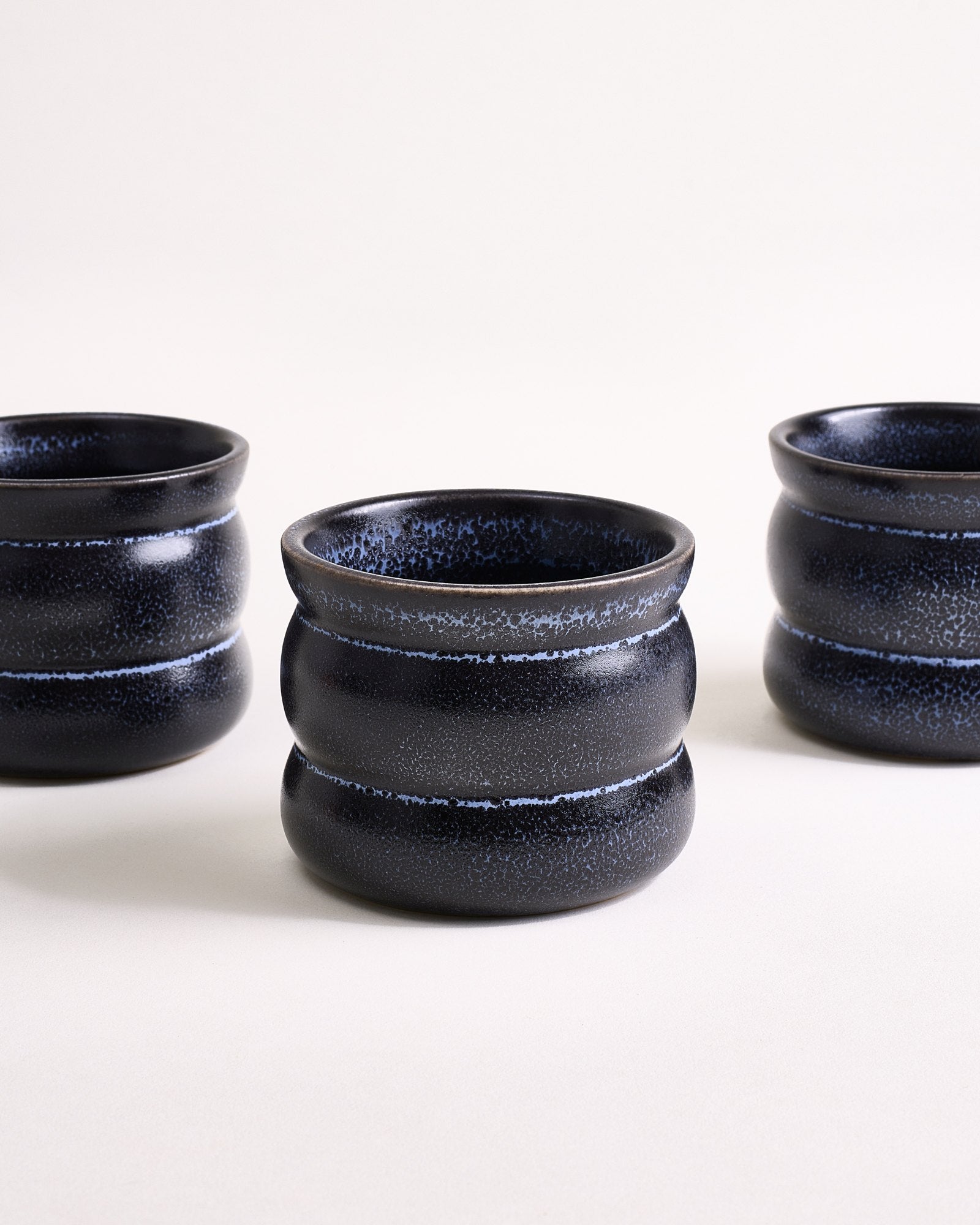 TURMALINA - SMALL CUP BUBBLE BLACK SET OF 6