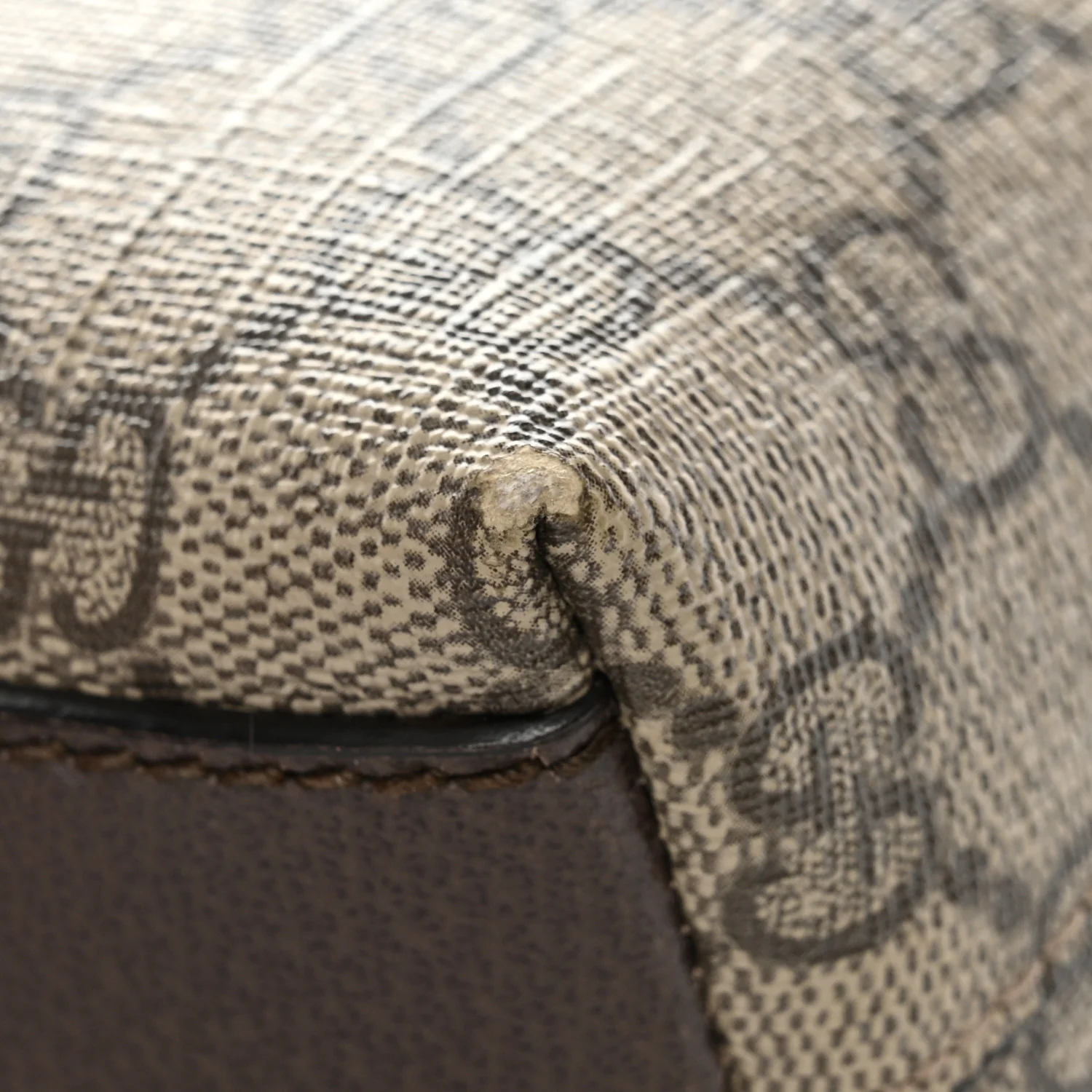 GG Supreme Monogram Textured Dollar Calfskin Web Small Ophidia Dome Shoulder Bag Beige Ebony New Acero