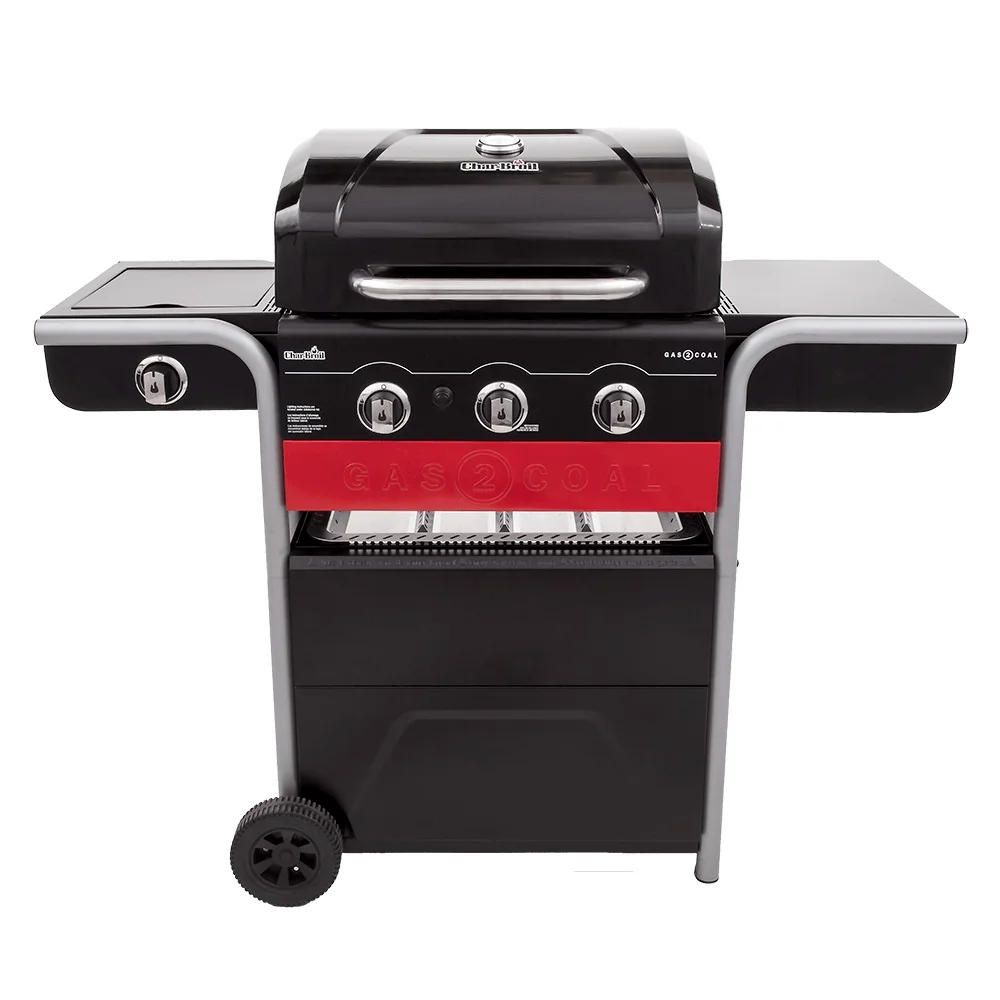 Gas2coal 3 - Burner LP Gas & Charcoal Outdoor Combination Grill