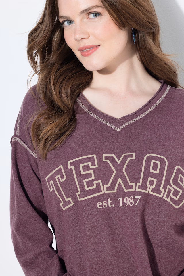 Texas Contrast Stitching Sweatshirt