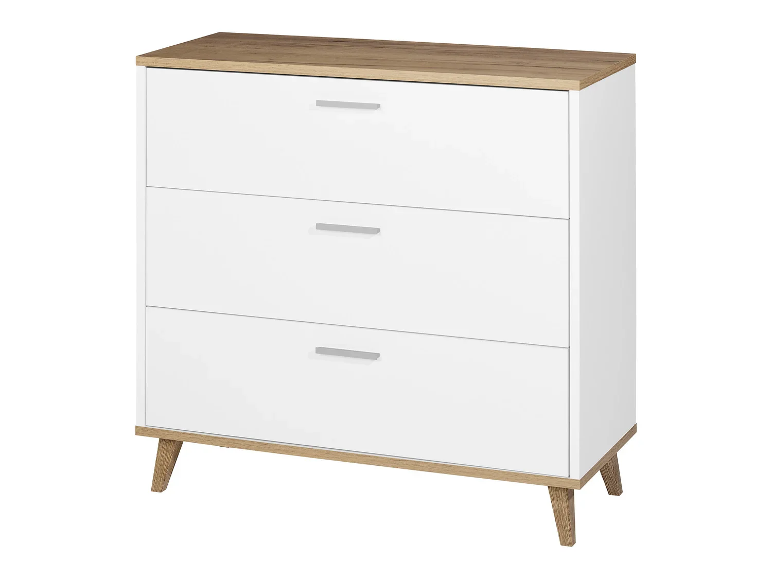 LIVARNO home Commode Corfu, 80 x 75,3 x 33 cm, blanc/imitation chne