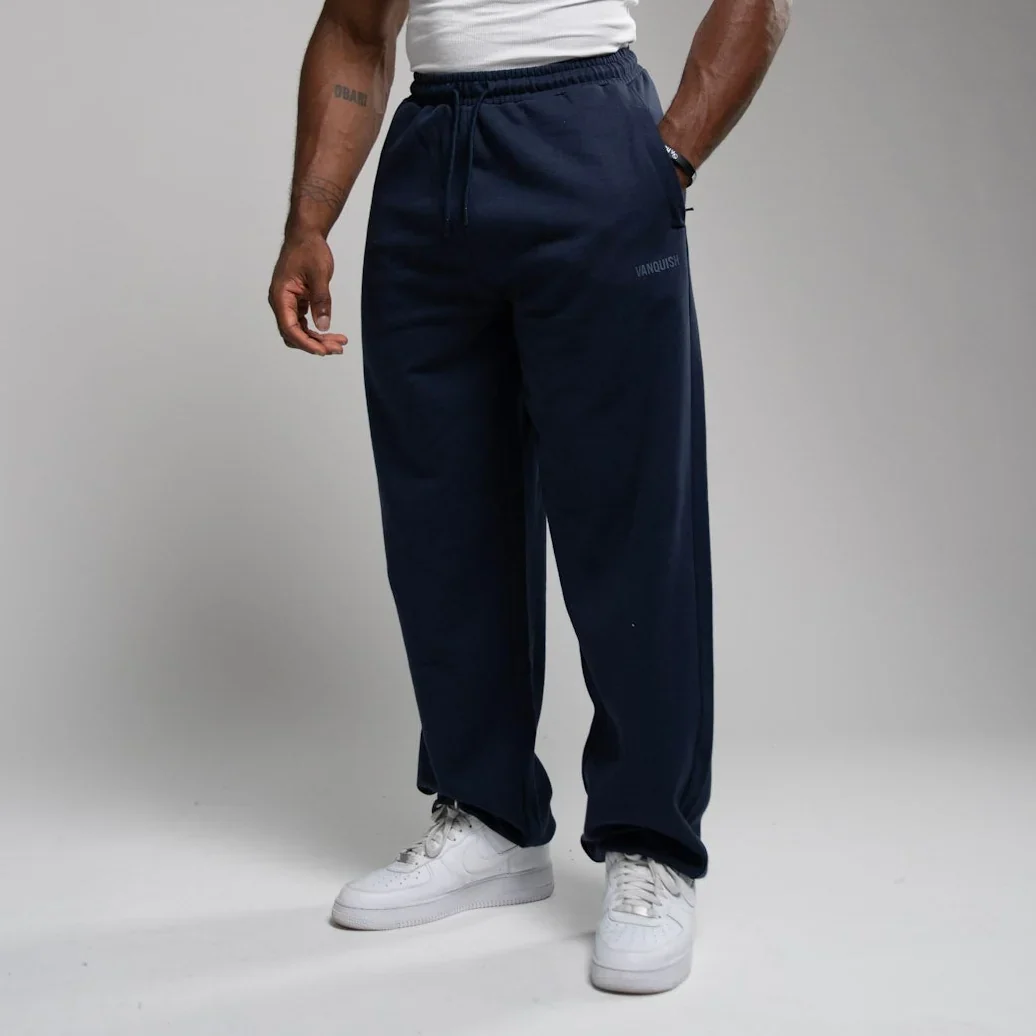 EVOLVE NAVY OVERSIZED CUFFED SWEATPANTS