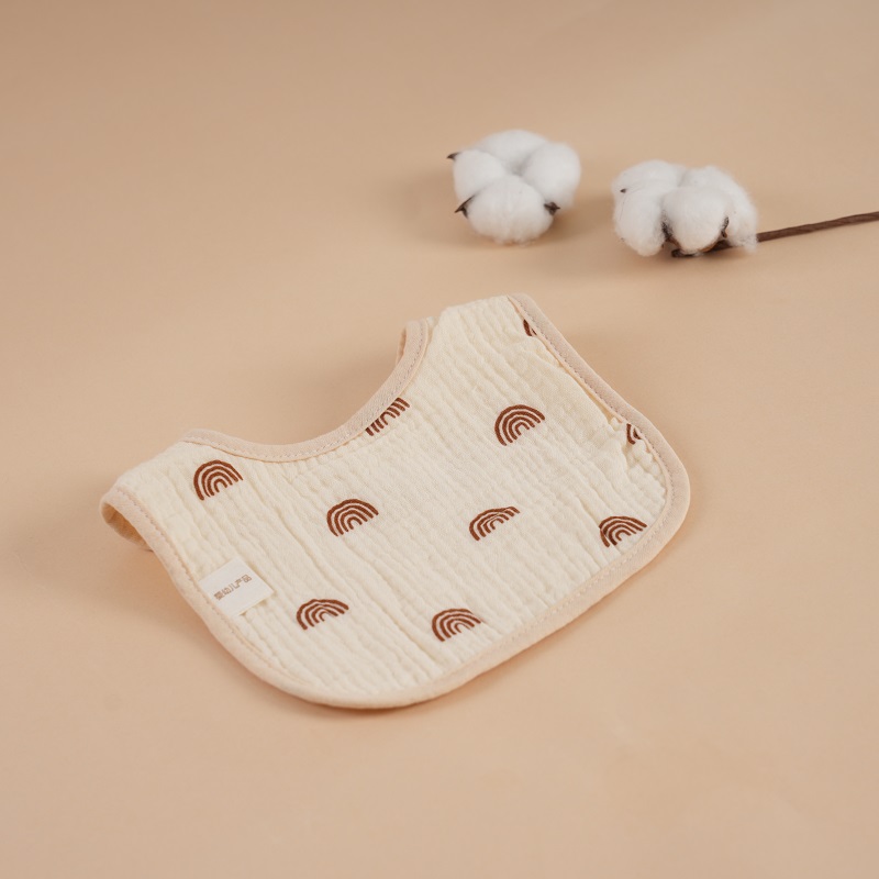 Muslin Gauze Fabric Baby Bib Shower Gift Set High Absorbent Newborn Feeding Essentials Multi Color Flower Pattern Infant Bib