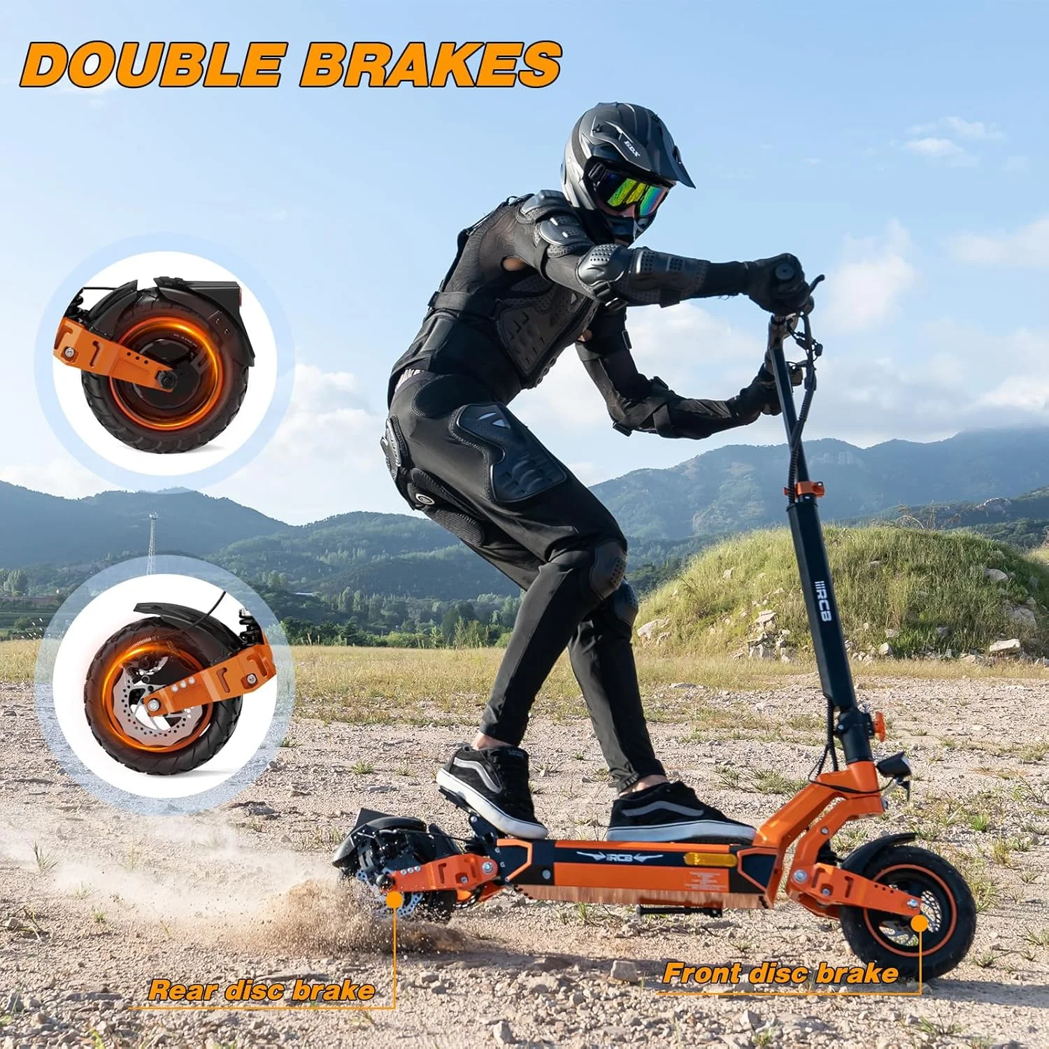 Electric Scooter for Adults, Max 70miles Range, 1000W Motor, 48V 27Ah Battery, 10" Anti-Flat Tires, Dual Shocks, APP ControlNFC D7PRO - Image 5