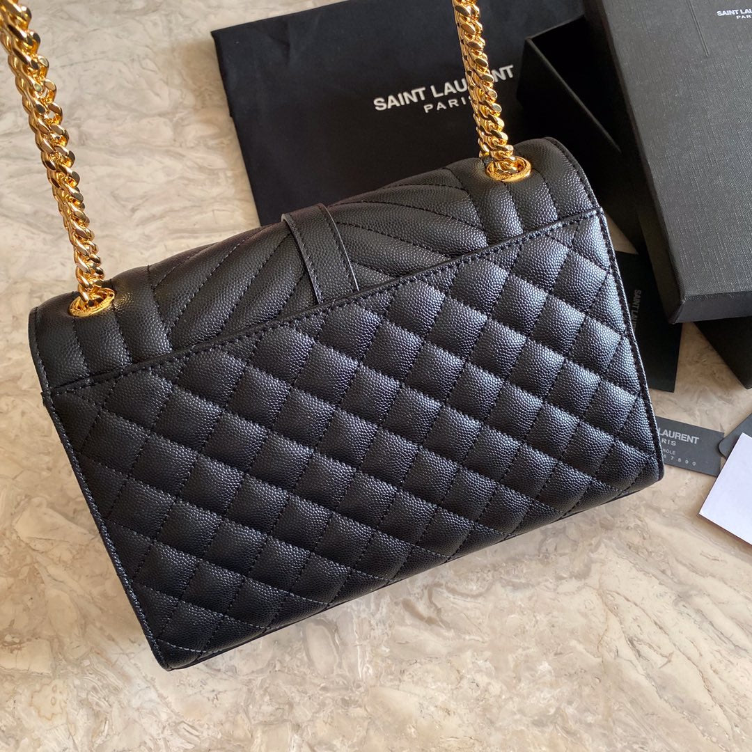 Y  Envelope Medium Bag In Mix Matelasse Grain  De Poudre Embossed Leather