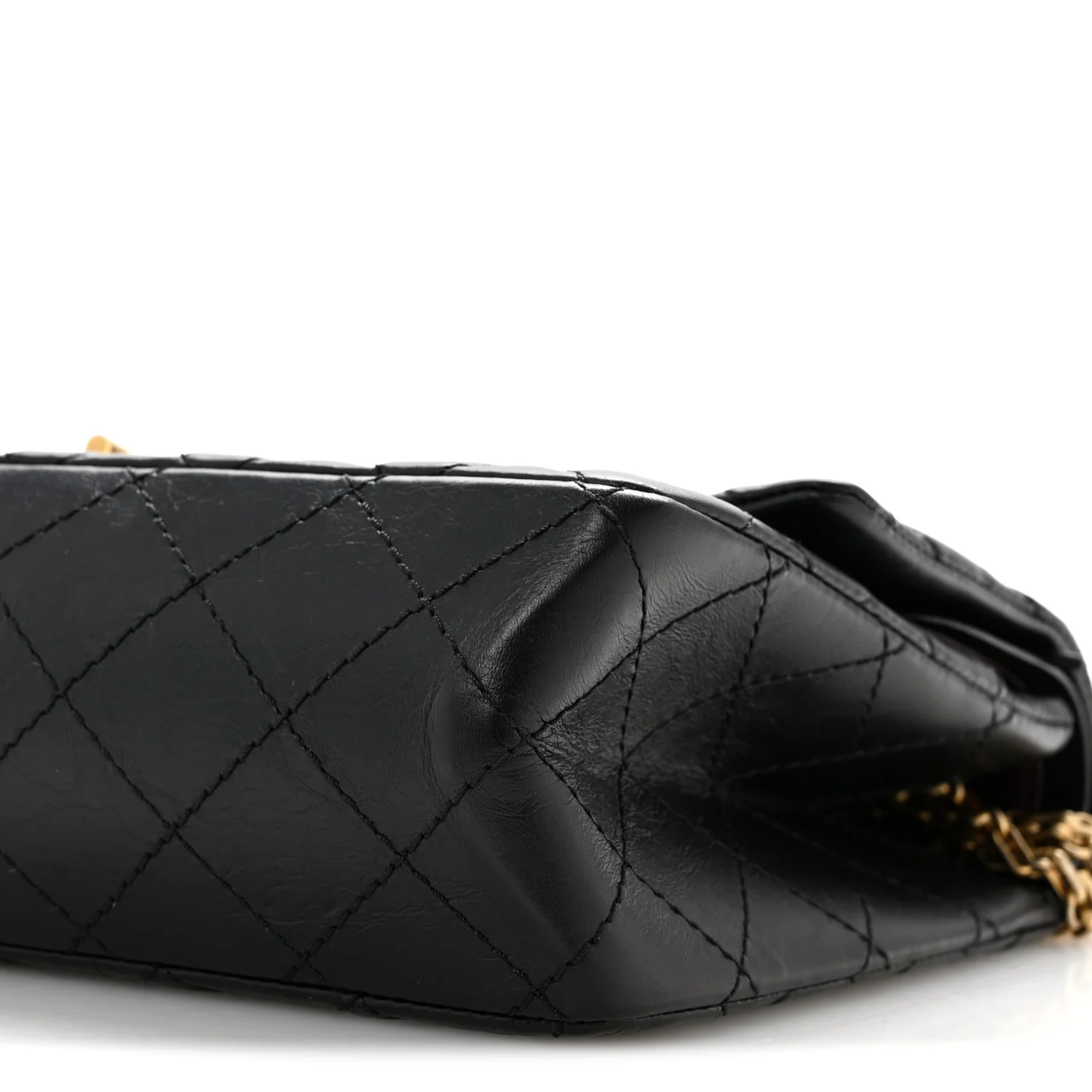 Aged Calfskin Quilted 2.55 Reissue 226 Flap Black