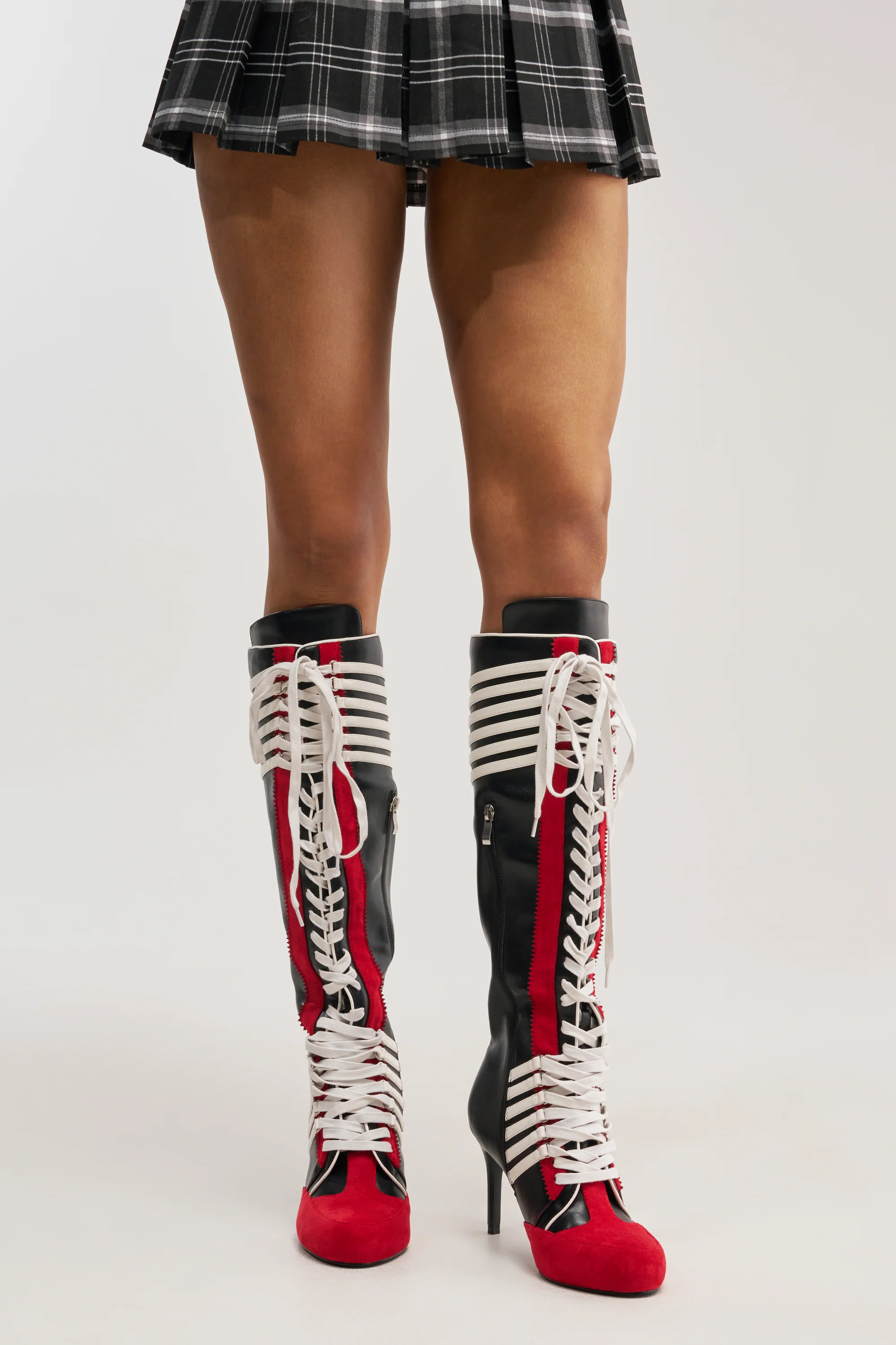 AZALEA WANG NITRO RED MULTI SPORTY STILETTO BOOT - Akira Store