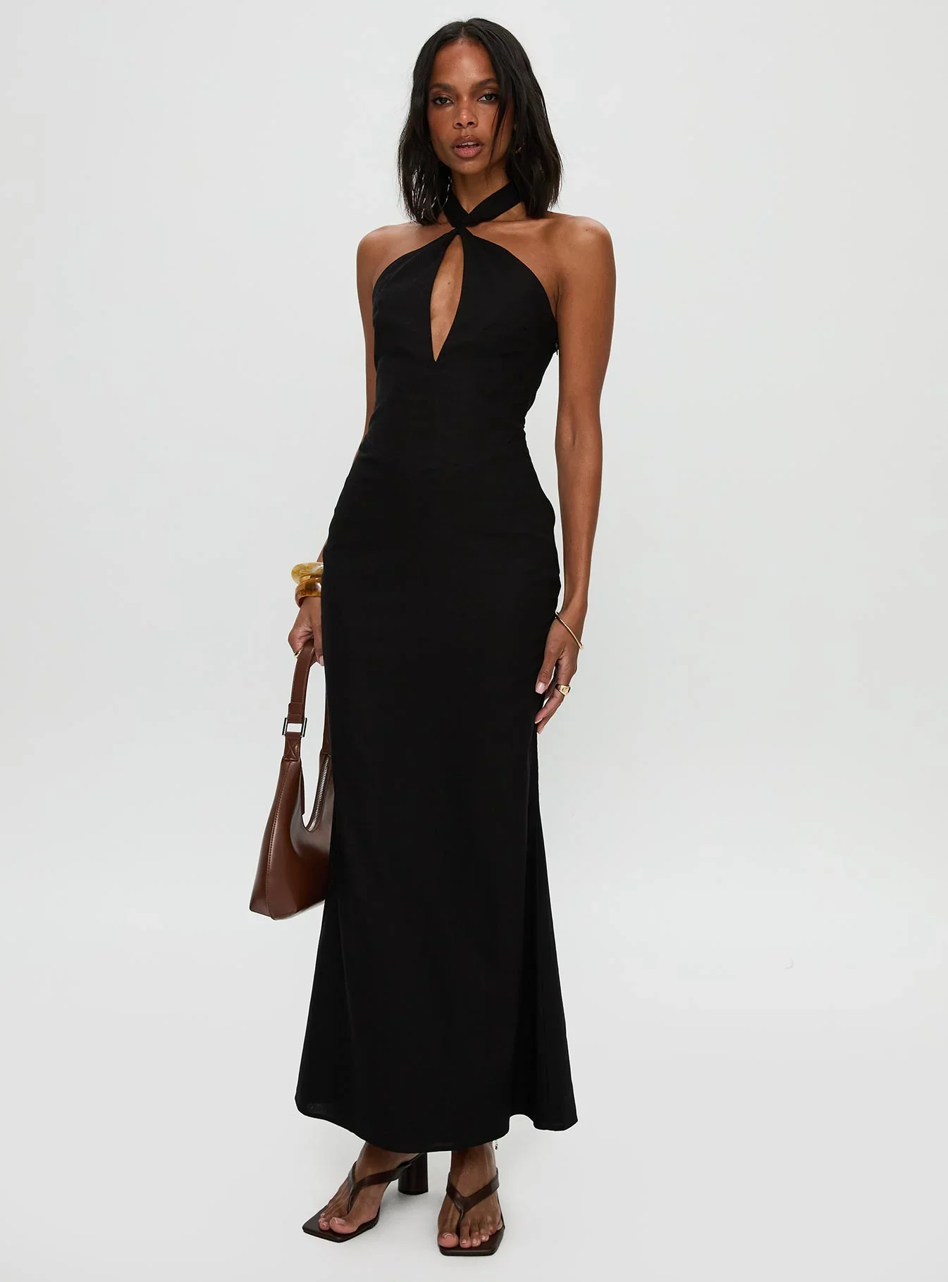 Rapture Halter Maxi Dress Black