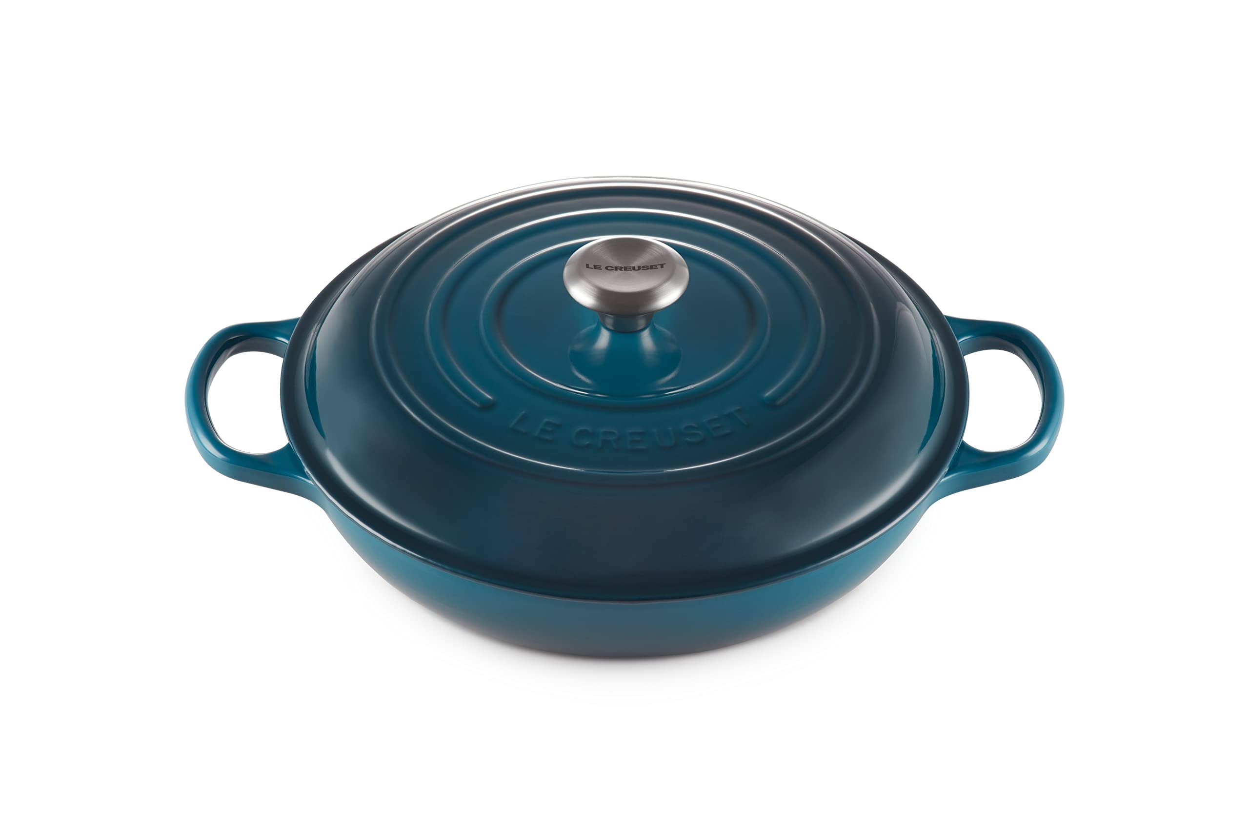 Le Creuset Signature Cast Iron 3.5-Quart Deep Teal Braiser