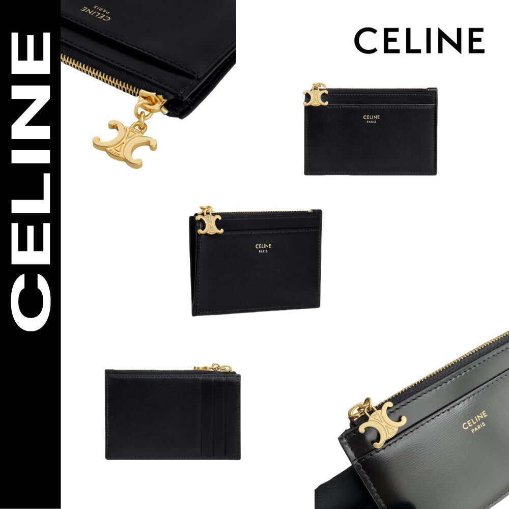CELINE【セリーヌ】2色ギフトにも*送料込☆ ジップ付きカードホルダー トリオンフ チャーム