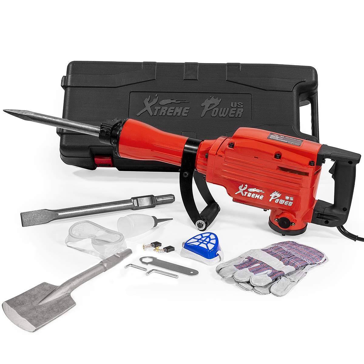 Marteau-piqueur de démolition 2200 W pour béton avec asphalte + coffret