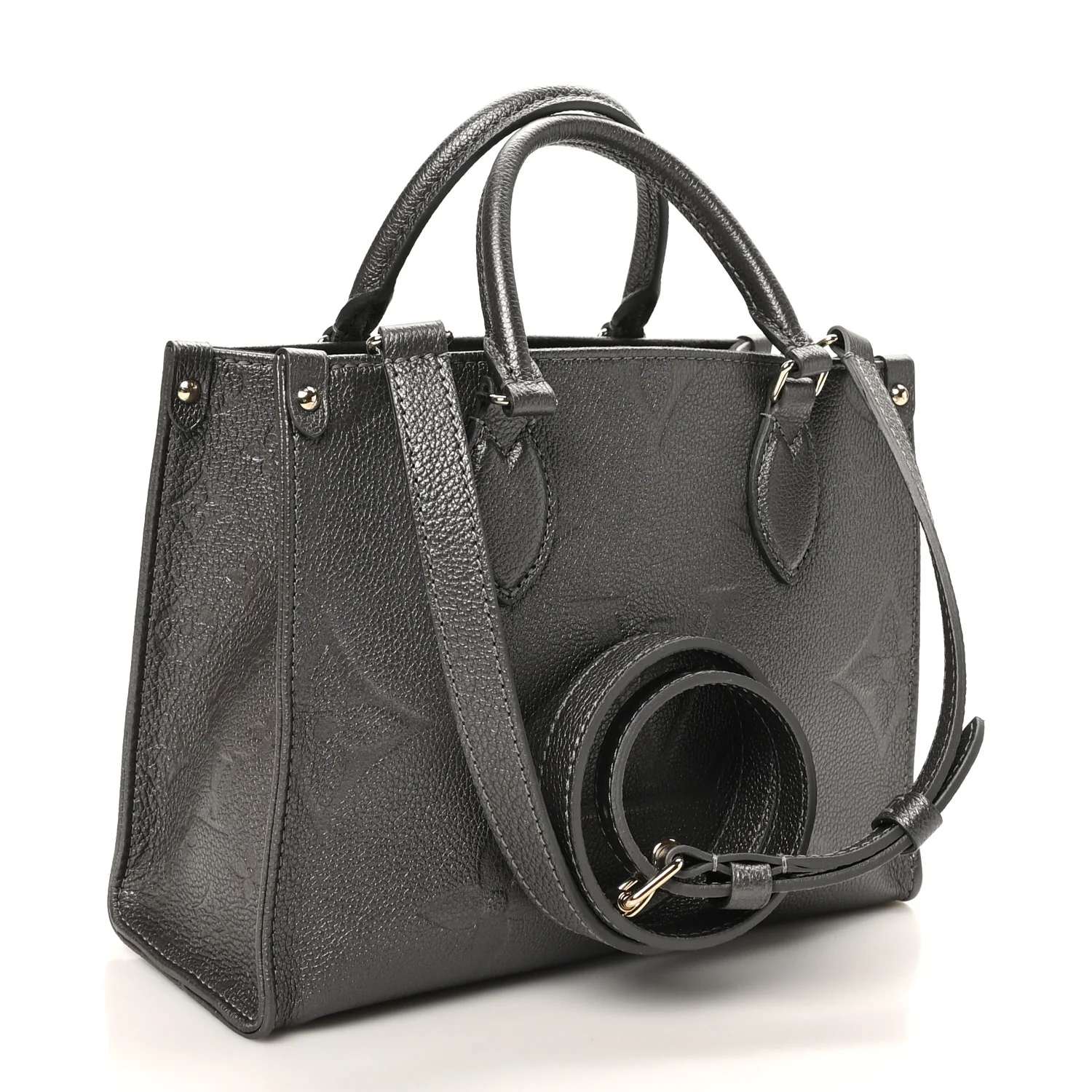 Metallic Empreinte Monogram Giant Onthego PM Gun Metal