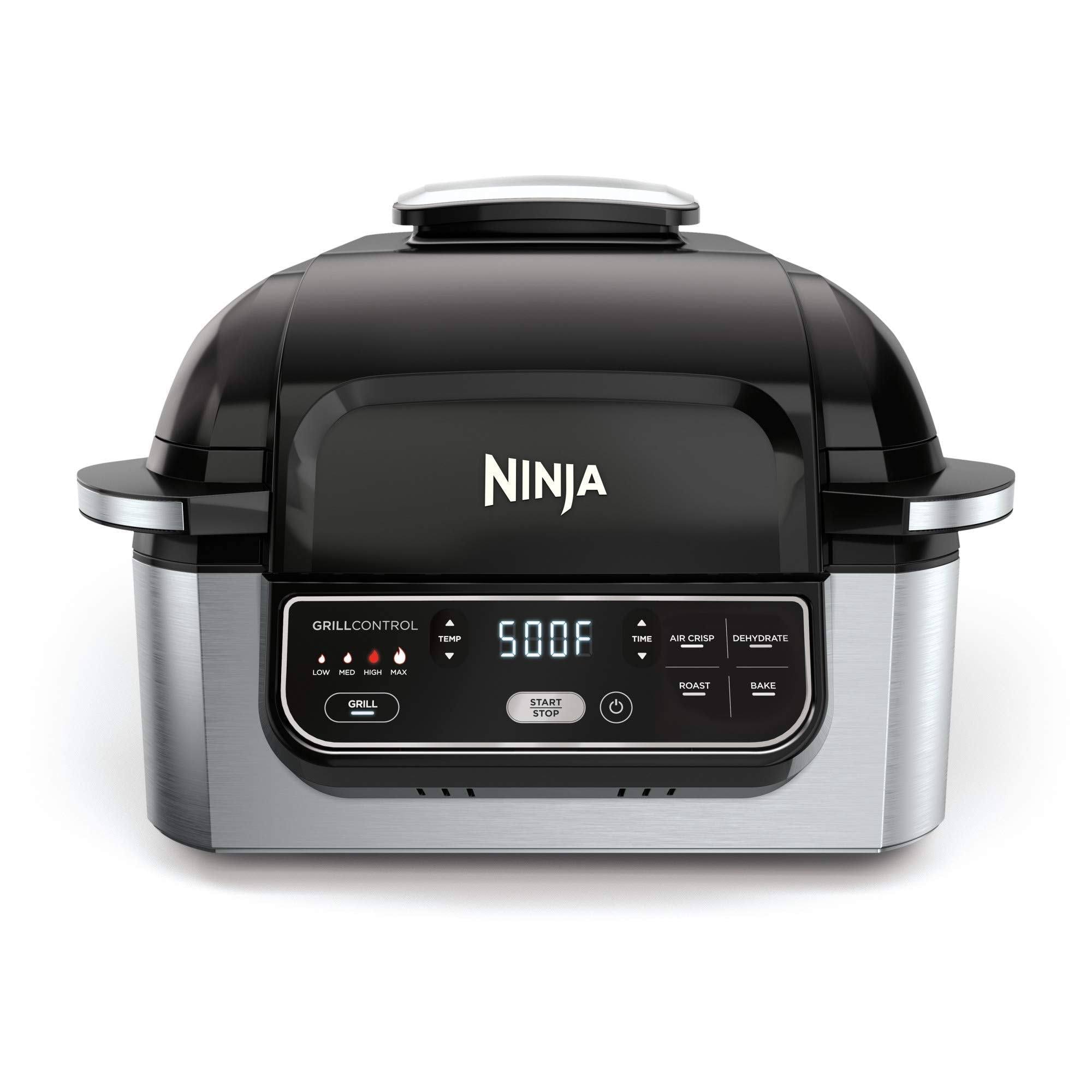Ninja Ag301 Foodi 5-in-1 Indoor Grill with 4-Quart Air Fryer